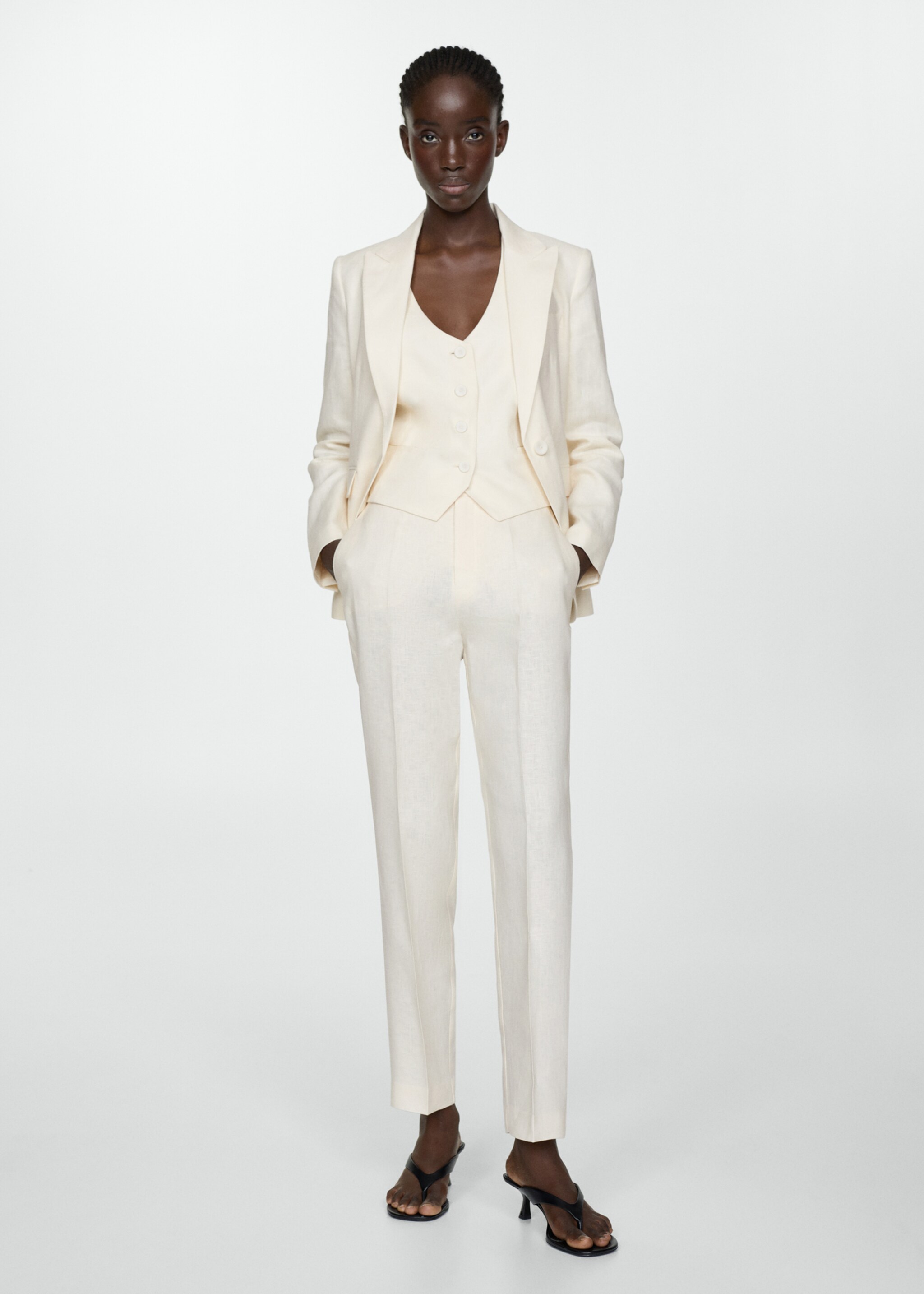 Linen suit waistcoat - General plane
