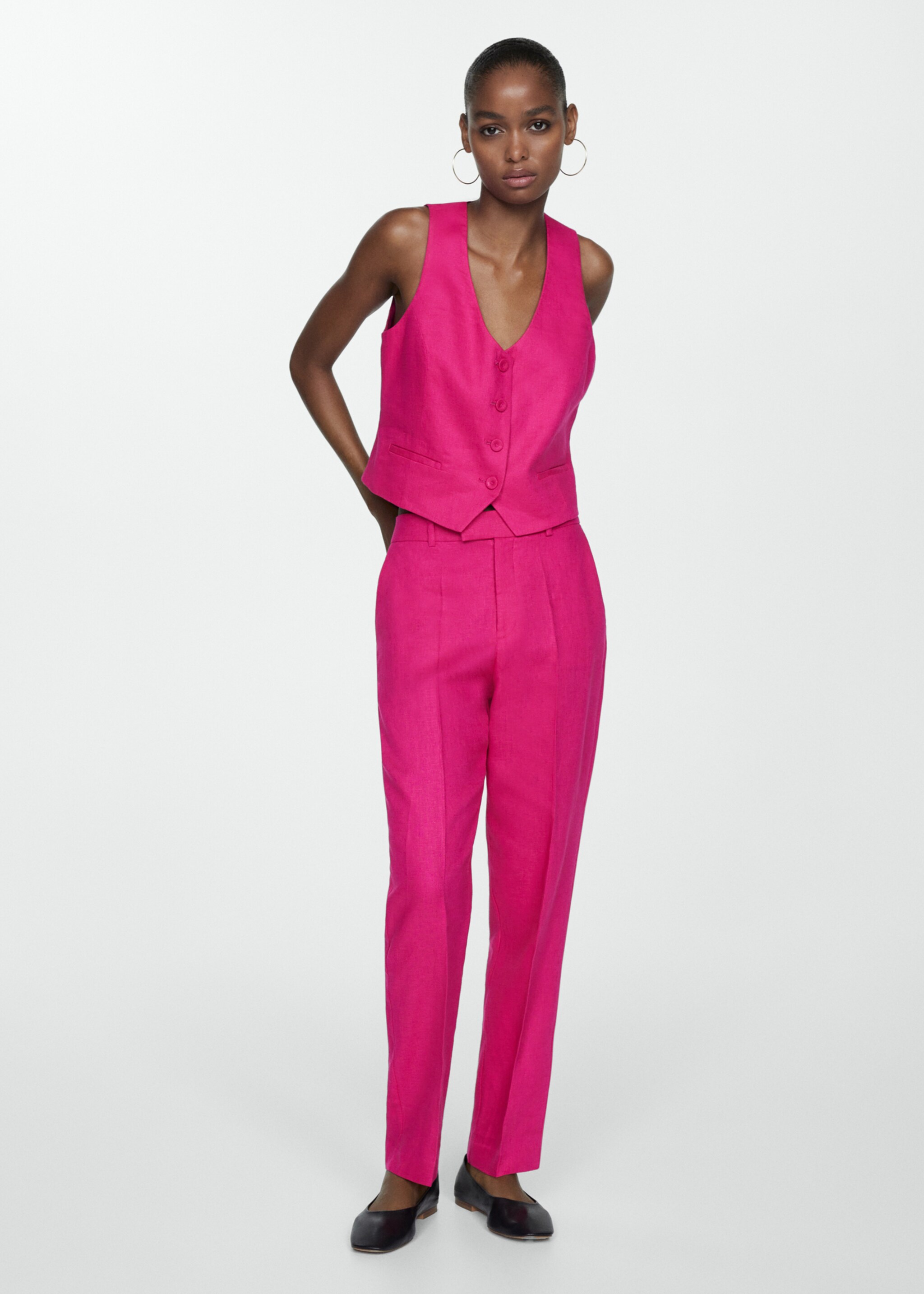 Linen suit waistcoat - General plane