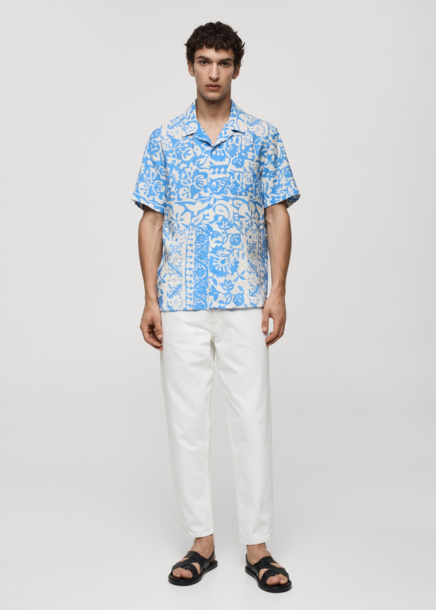 Printed fluid regular-fit shirt - General plane