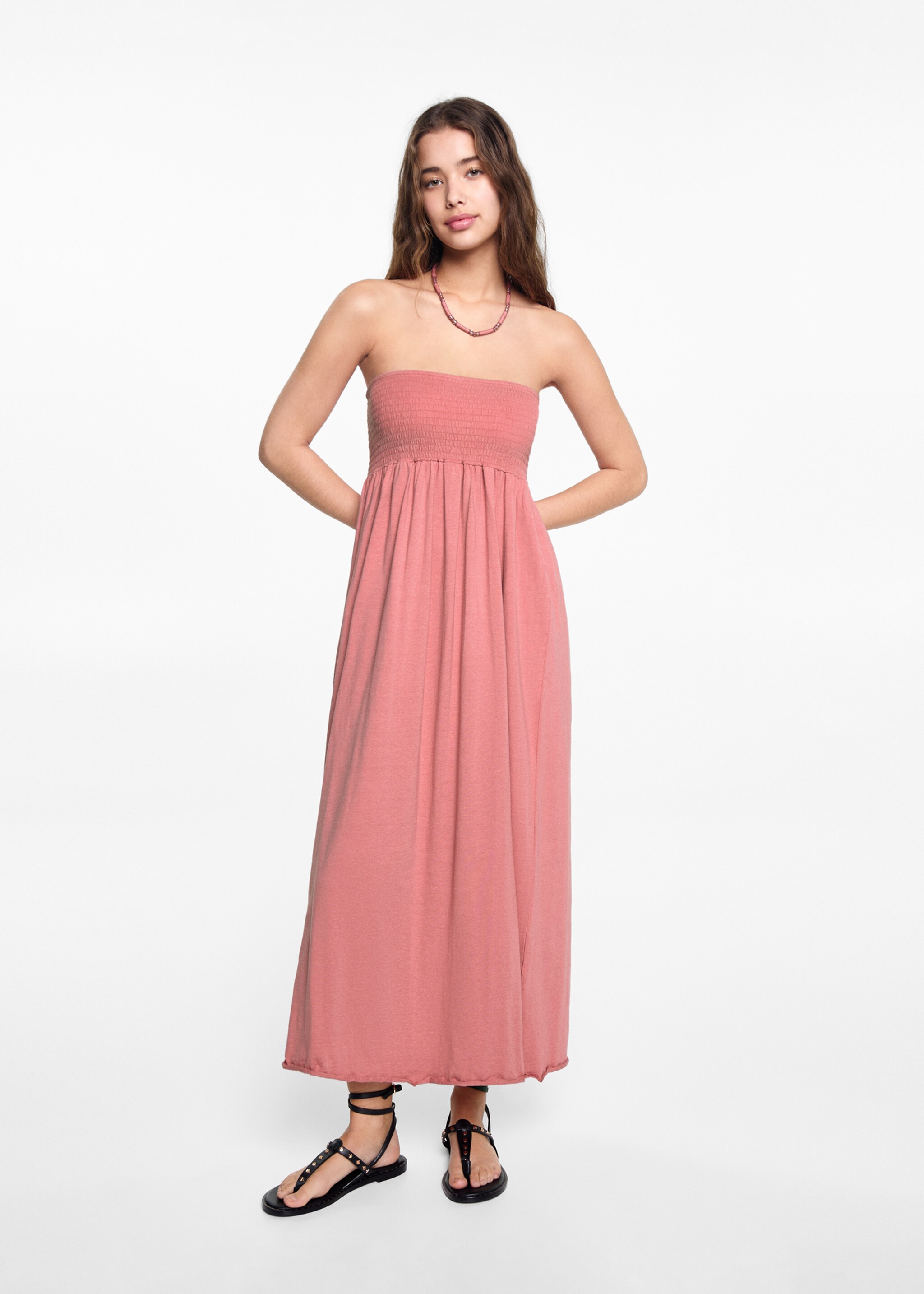 Ruched midi dress - General plane