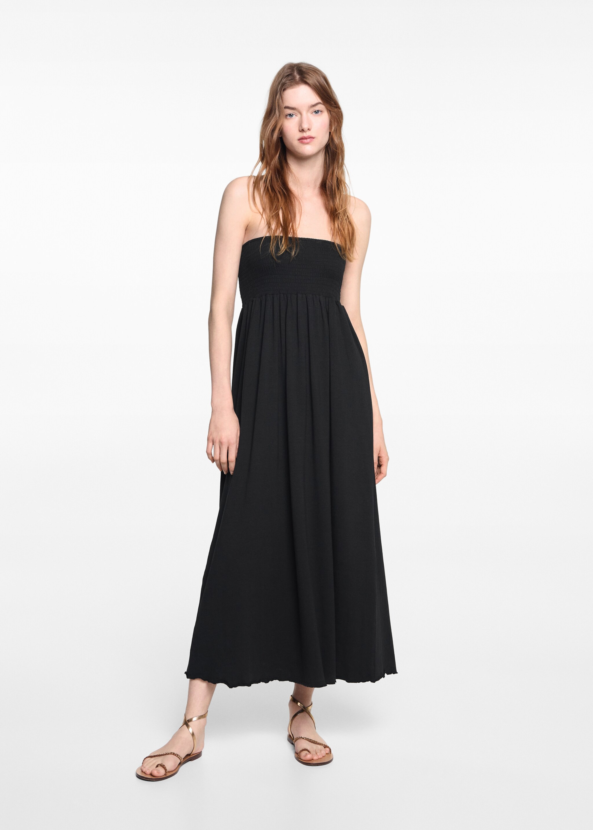 Robe midi froncée - Plan général