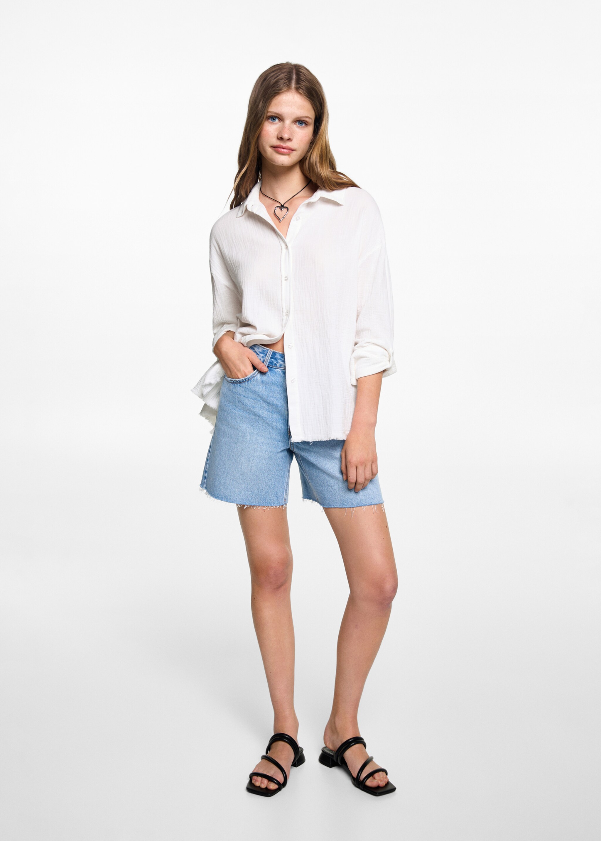 Blouse van mousselinekatoen - Overzichtstekening