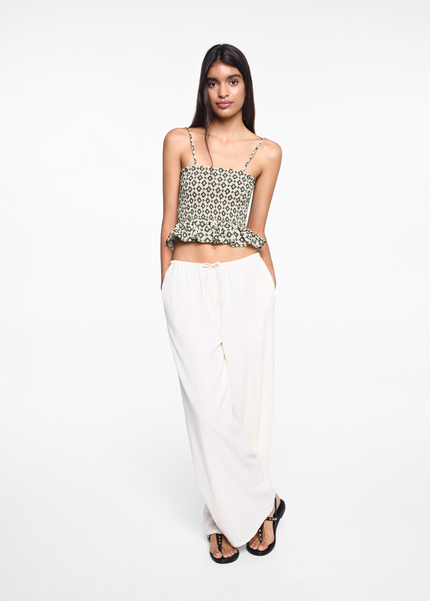 Print ruched top - General plane