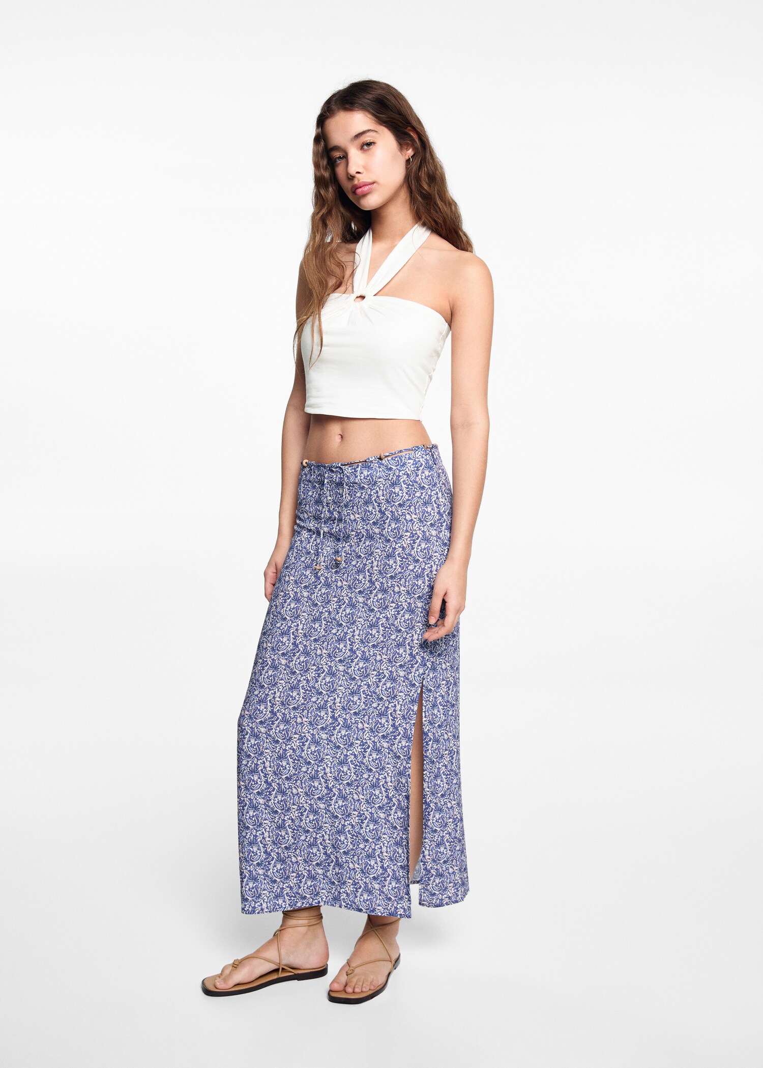 Printed midi skirt - General plane