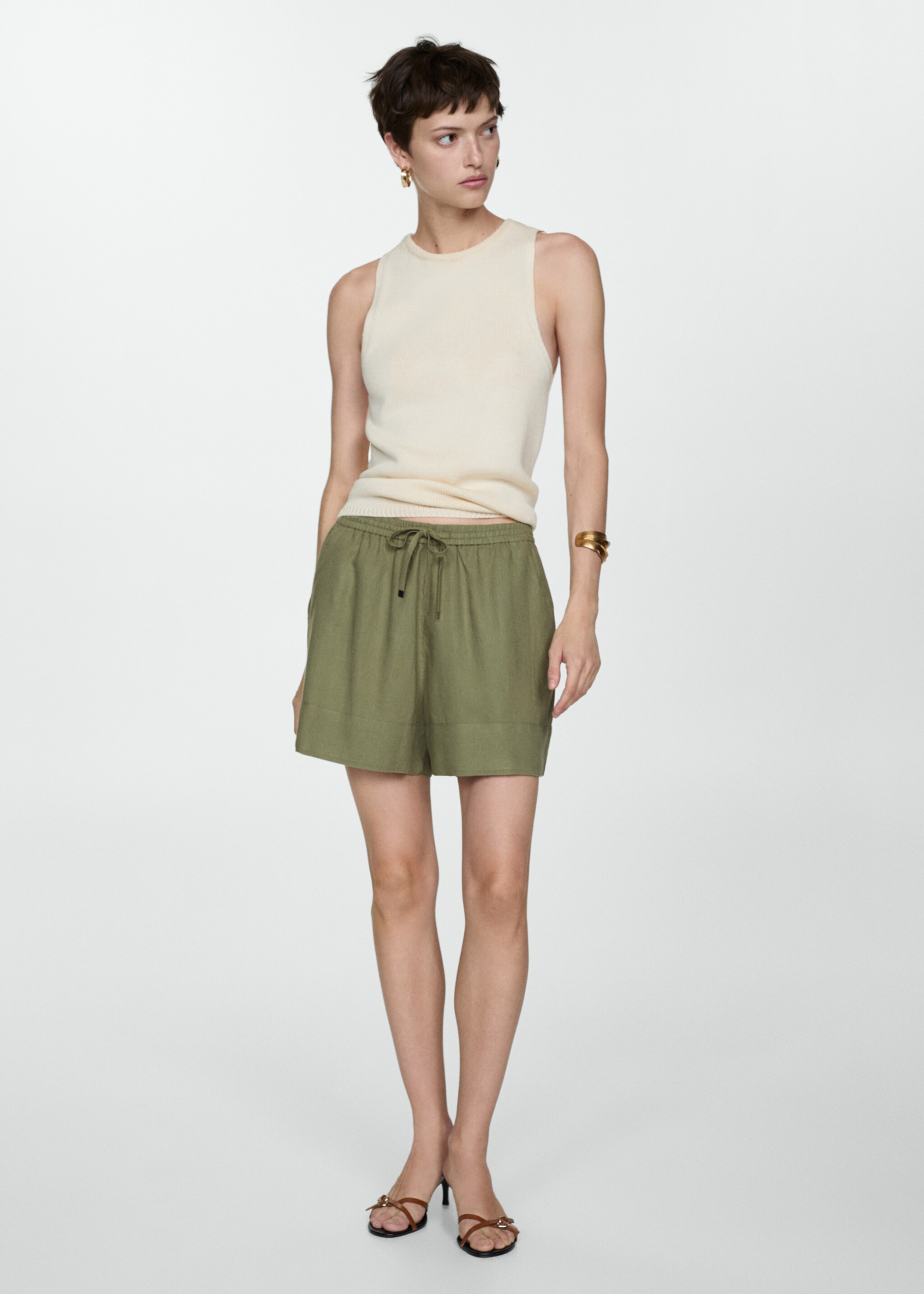 Fluid shorts with drawstring - General plane
