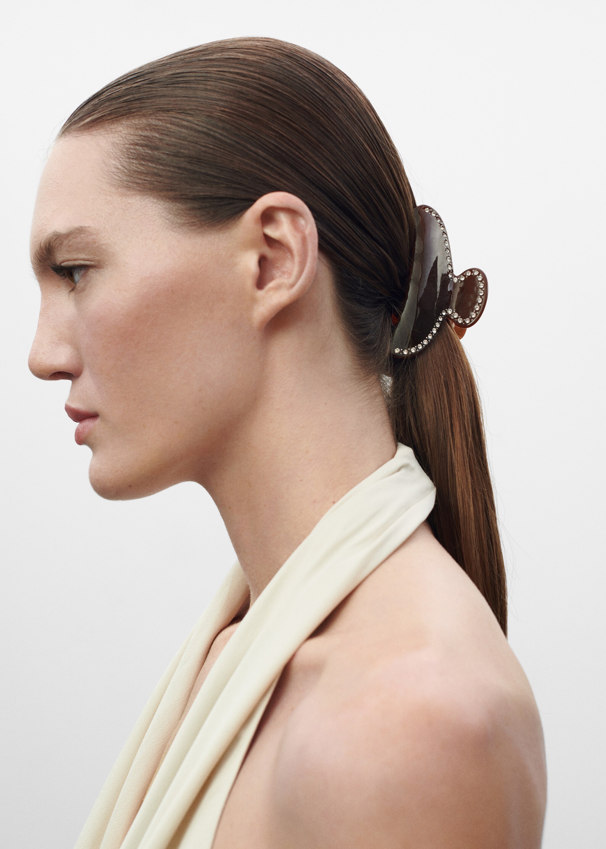 Rhinestone hair clip - General plane