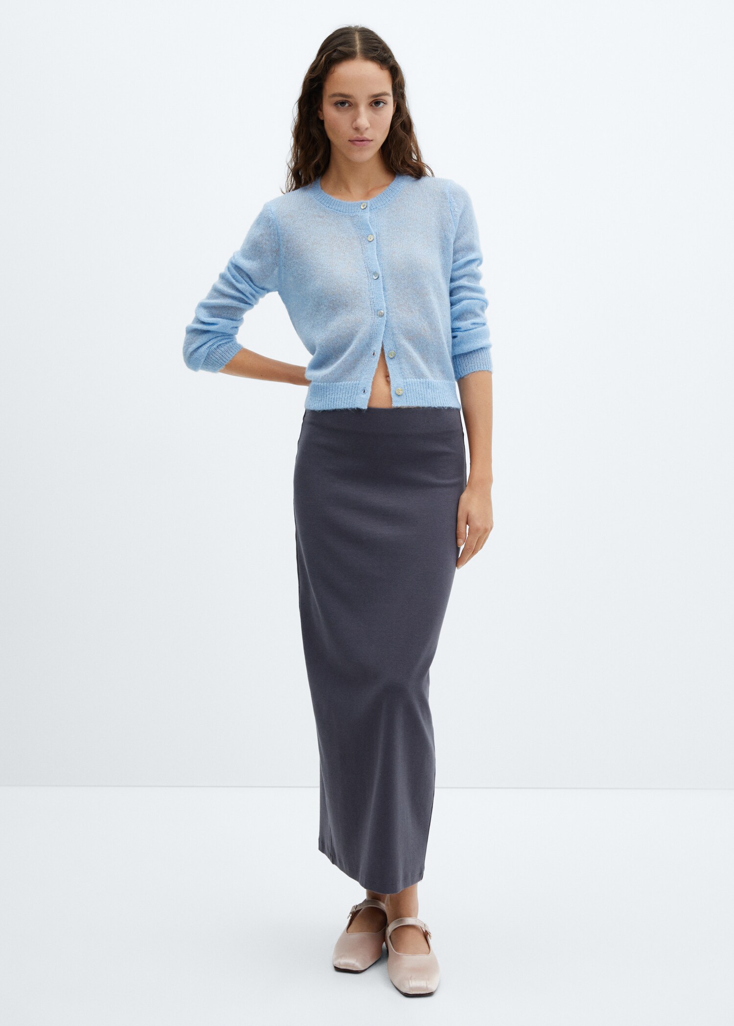 Cardigan Lurex boutons - Plan général