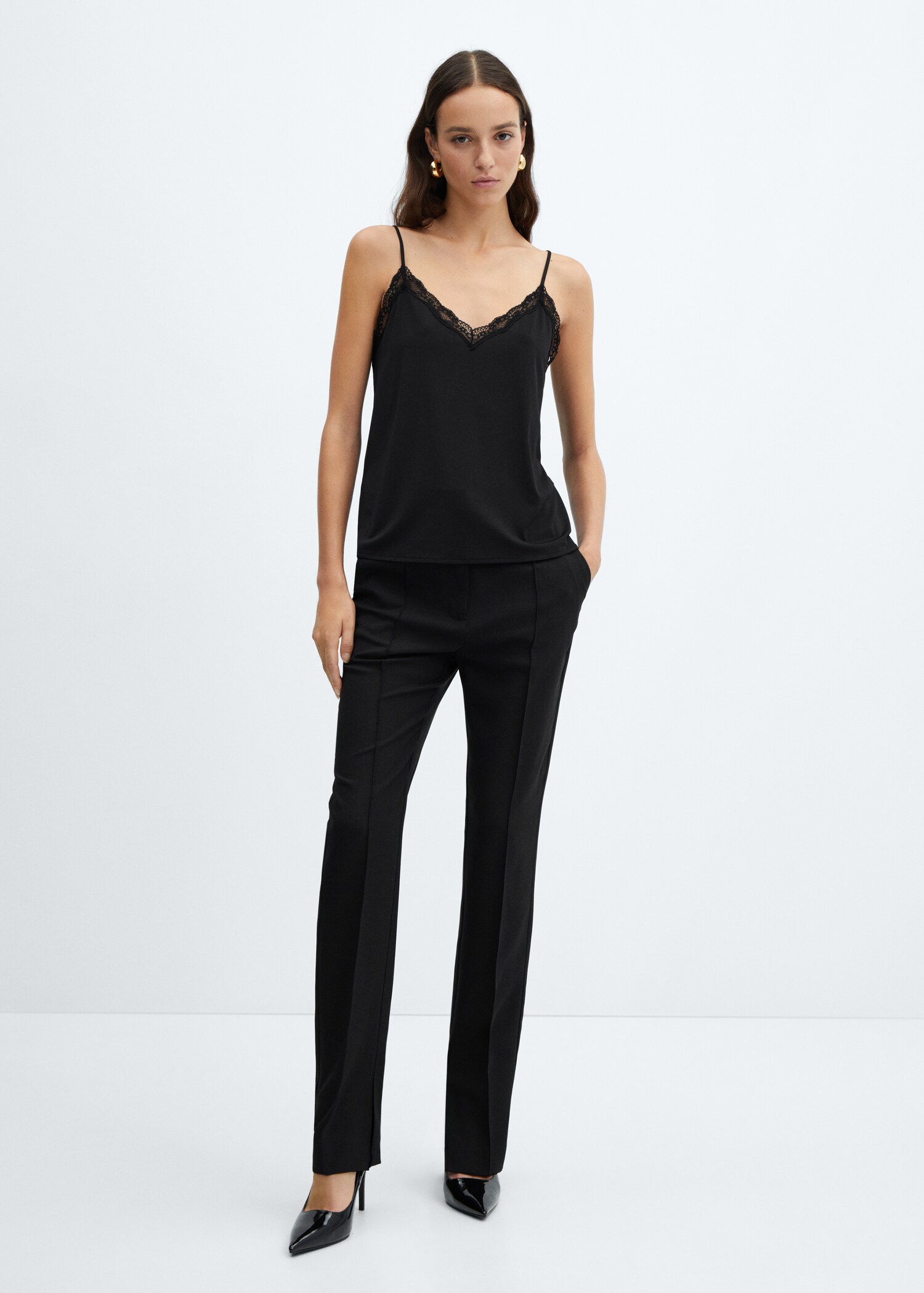 Lingerie-Top mit Spitze - Allgemeine Ansicht