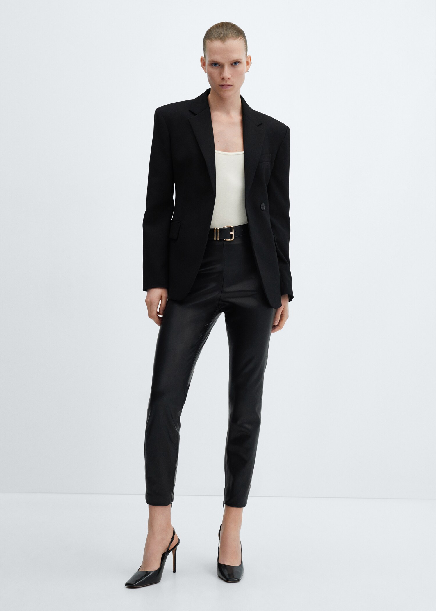 Imitatieleren legging met splitten - Overzichtstekening