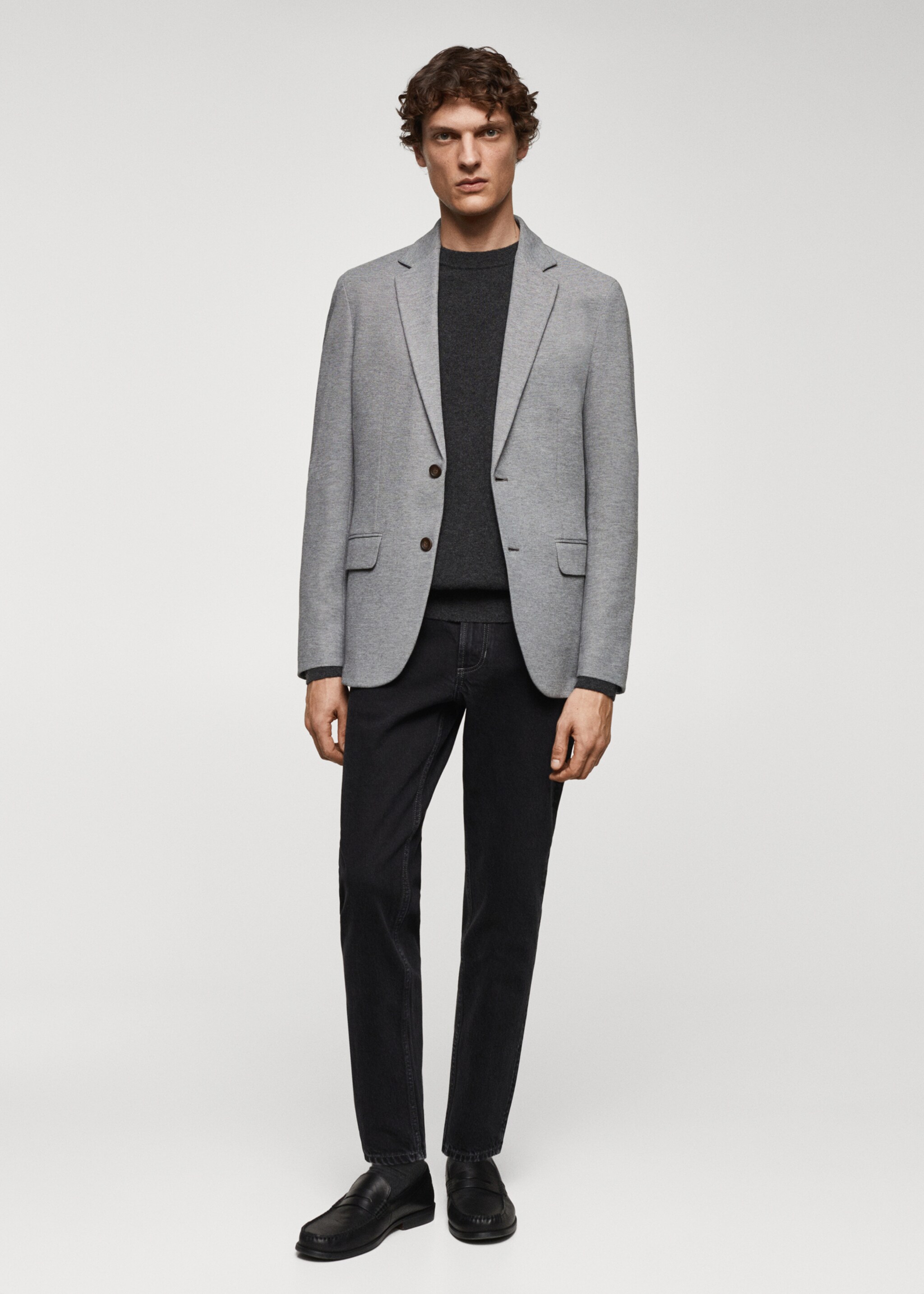 Veste slim fit structurée coton - Plan général
