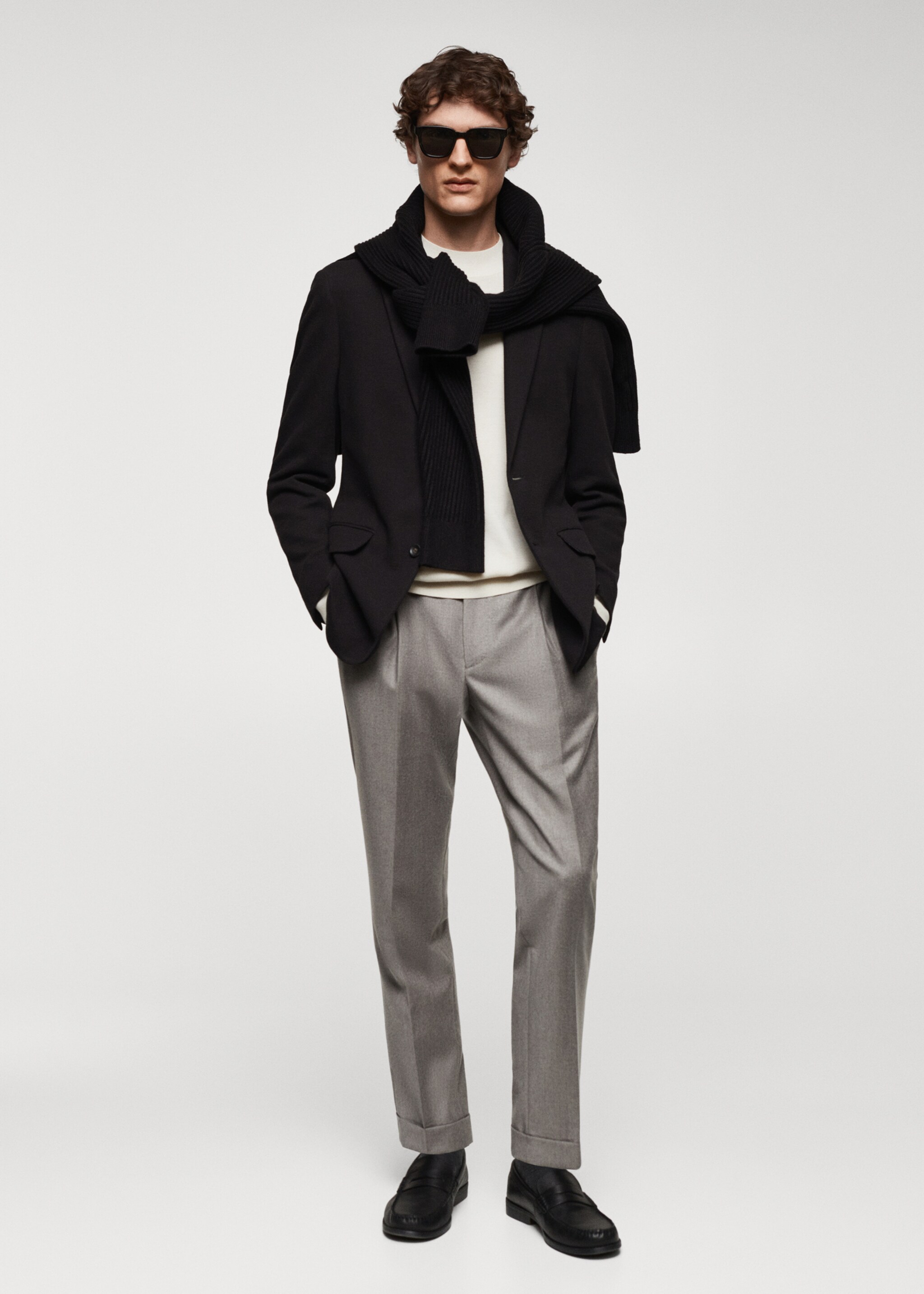 Veste slim fit structurée coton - Plan général