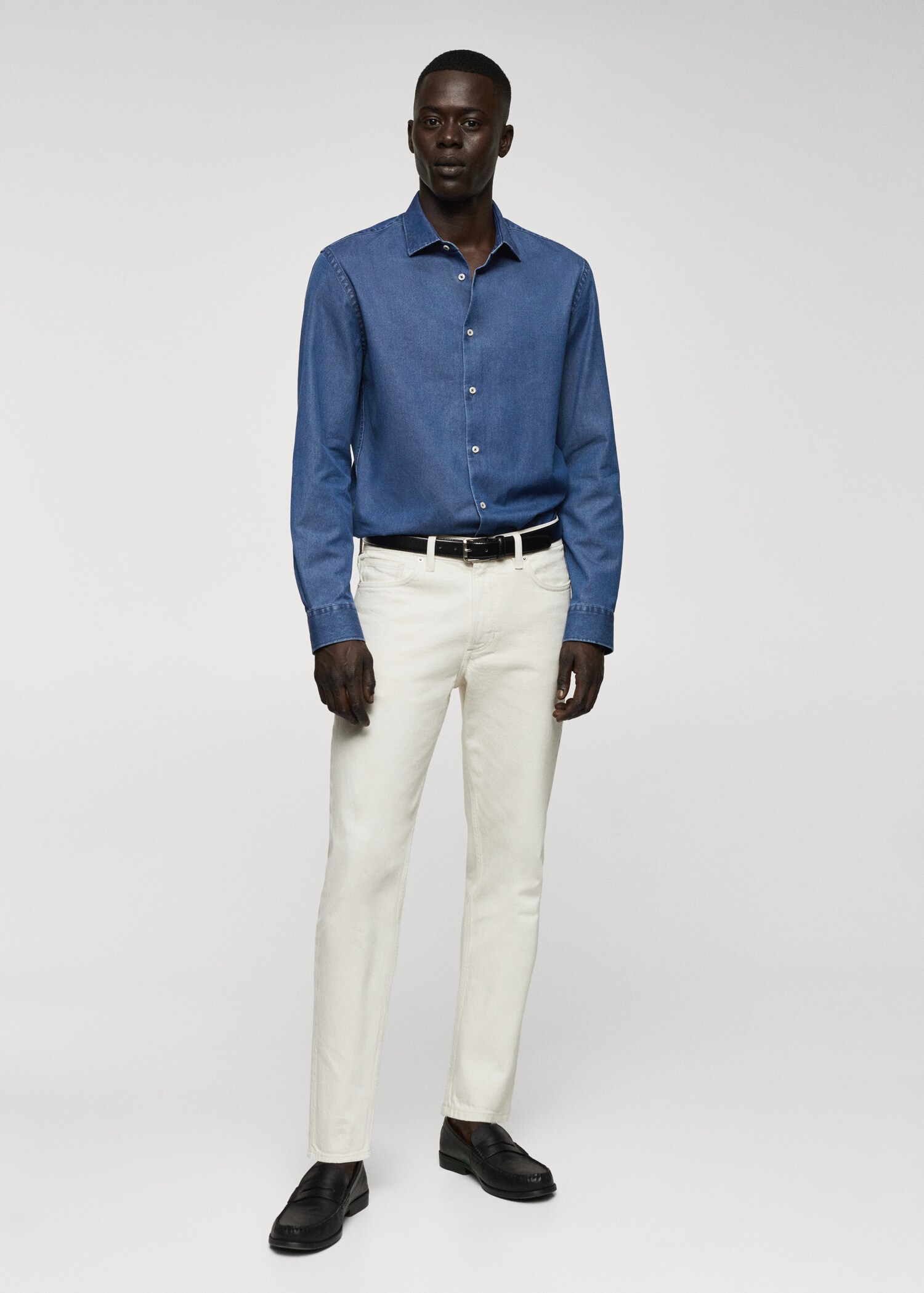 Chemise regular-fit chambray coton - Plan général