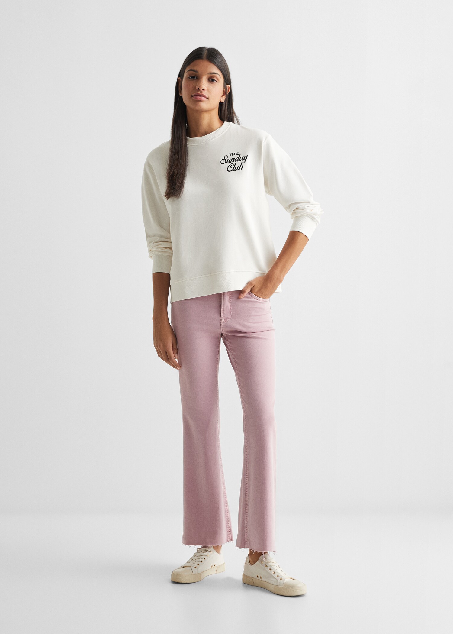 Sweat-shirt message coton - Plan général