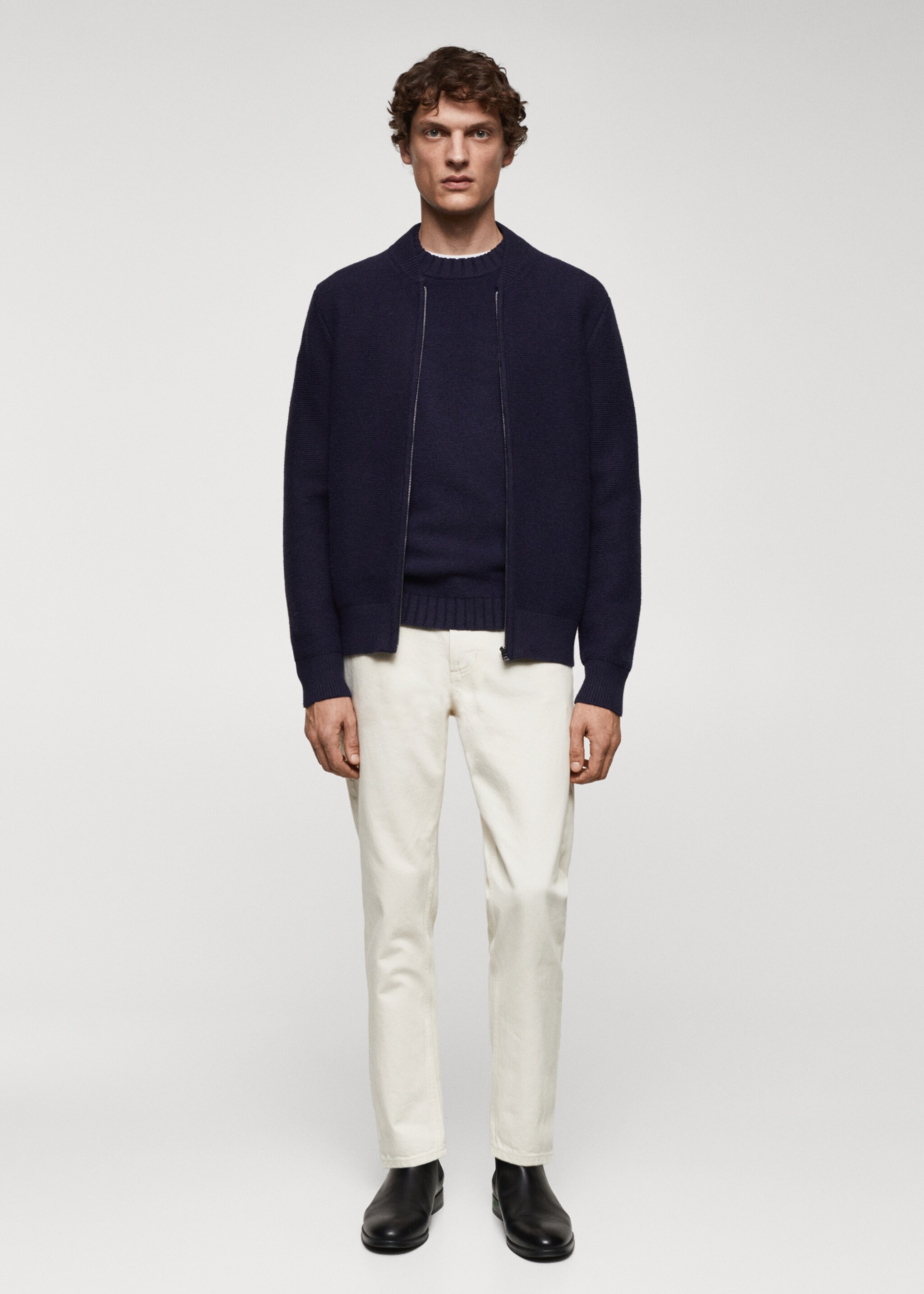 Zipped knit cardigan - General plane