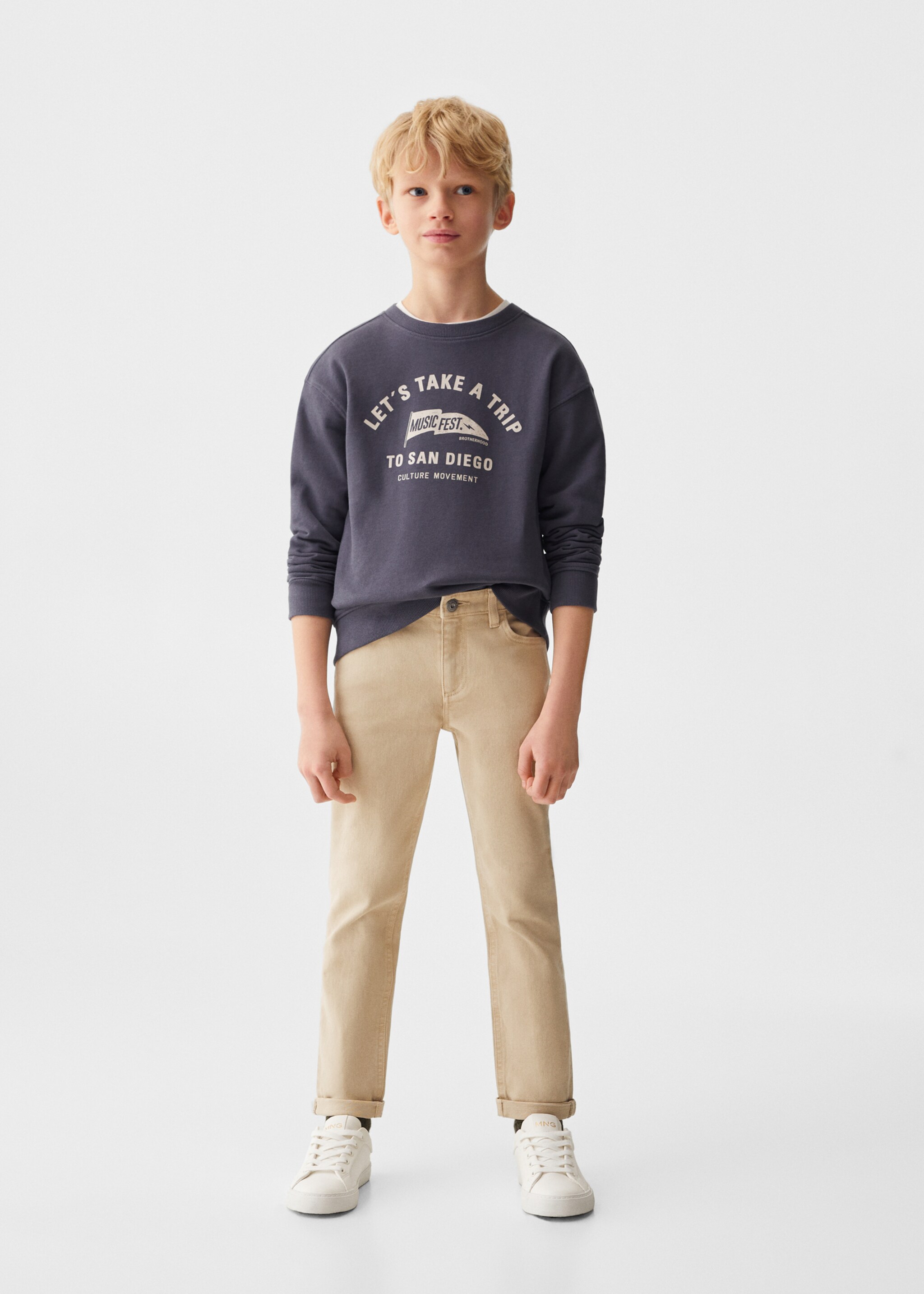 Message cotton sweatshirt - General plane