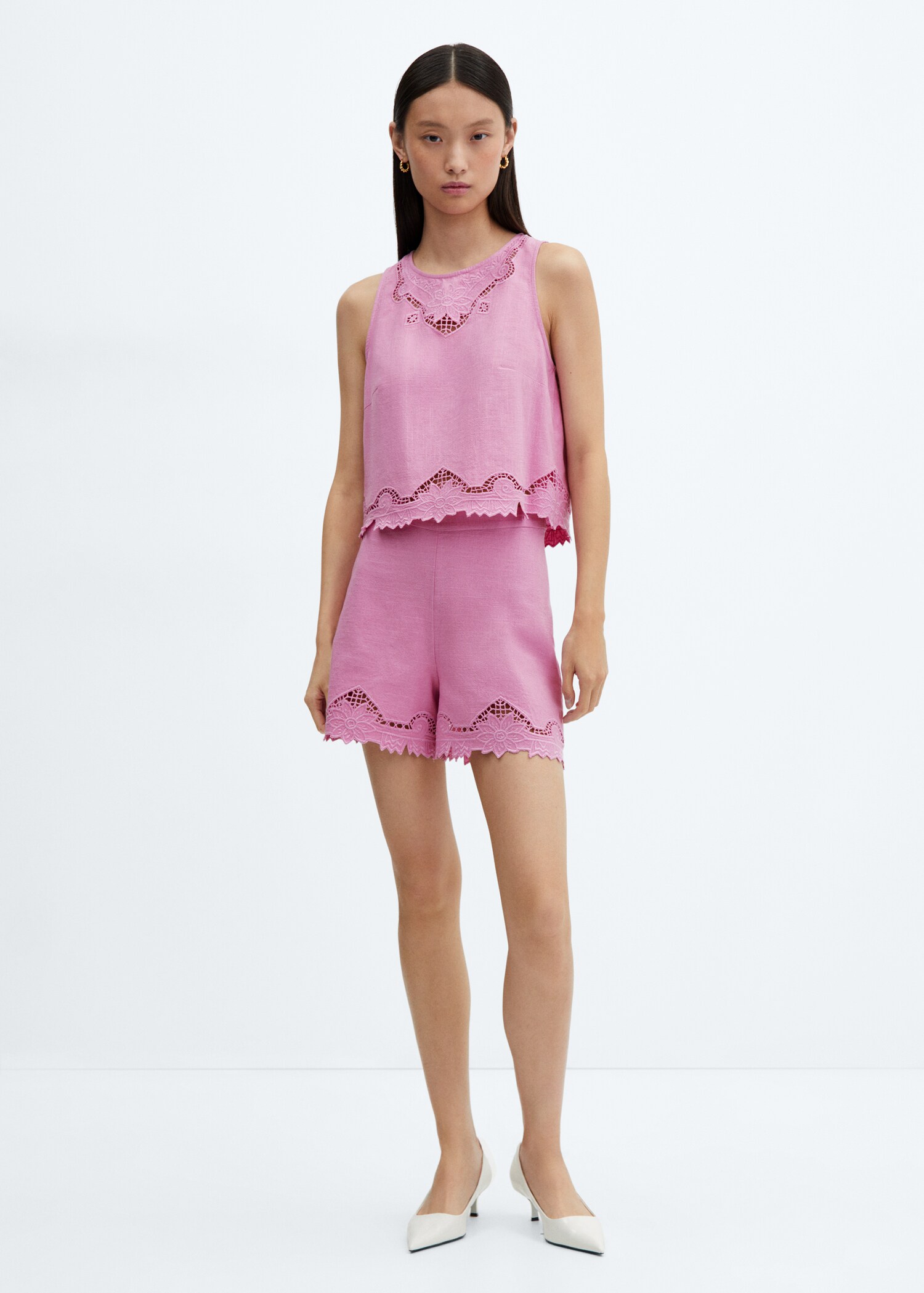 Embroidered cotton top - General plane