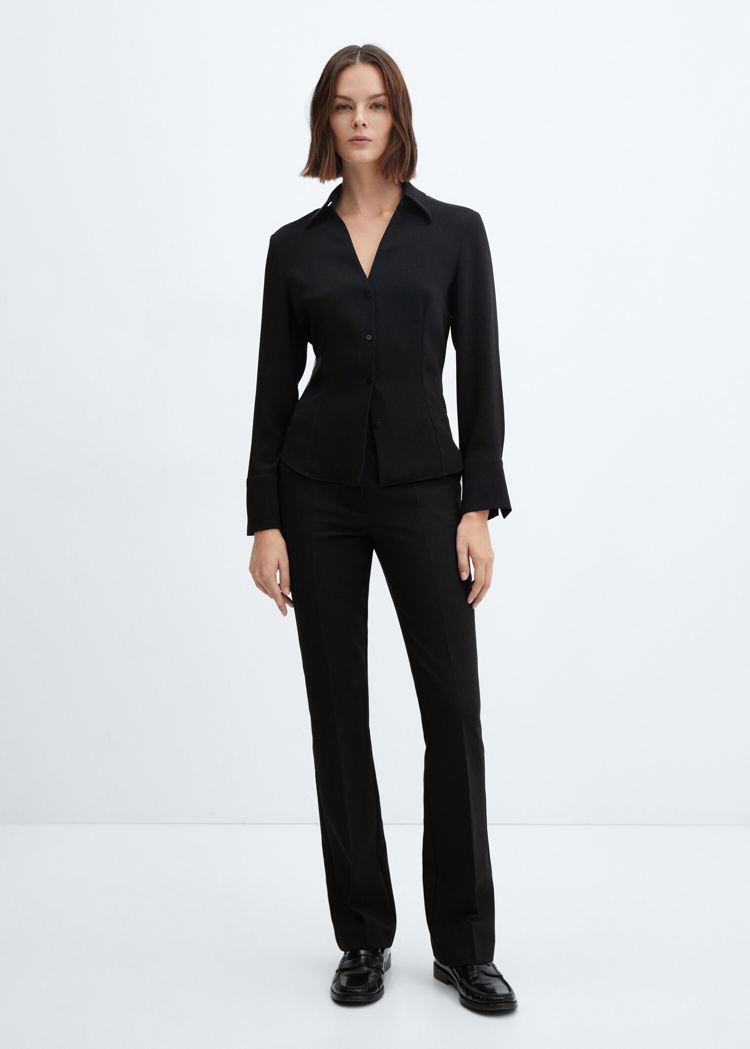 Flowy shirt with seam detail - General plane