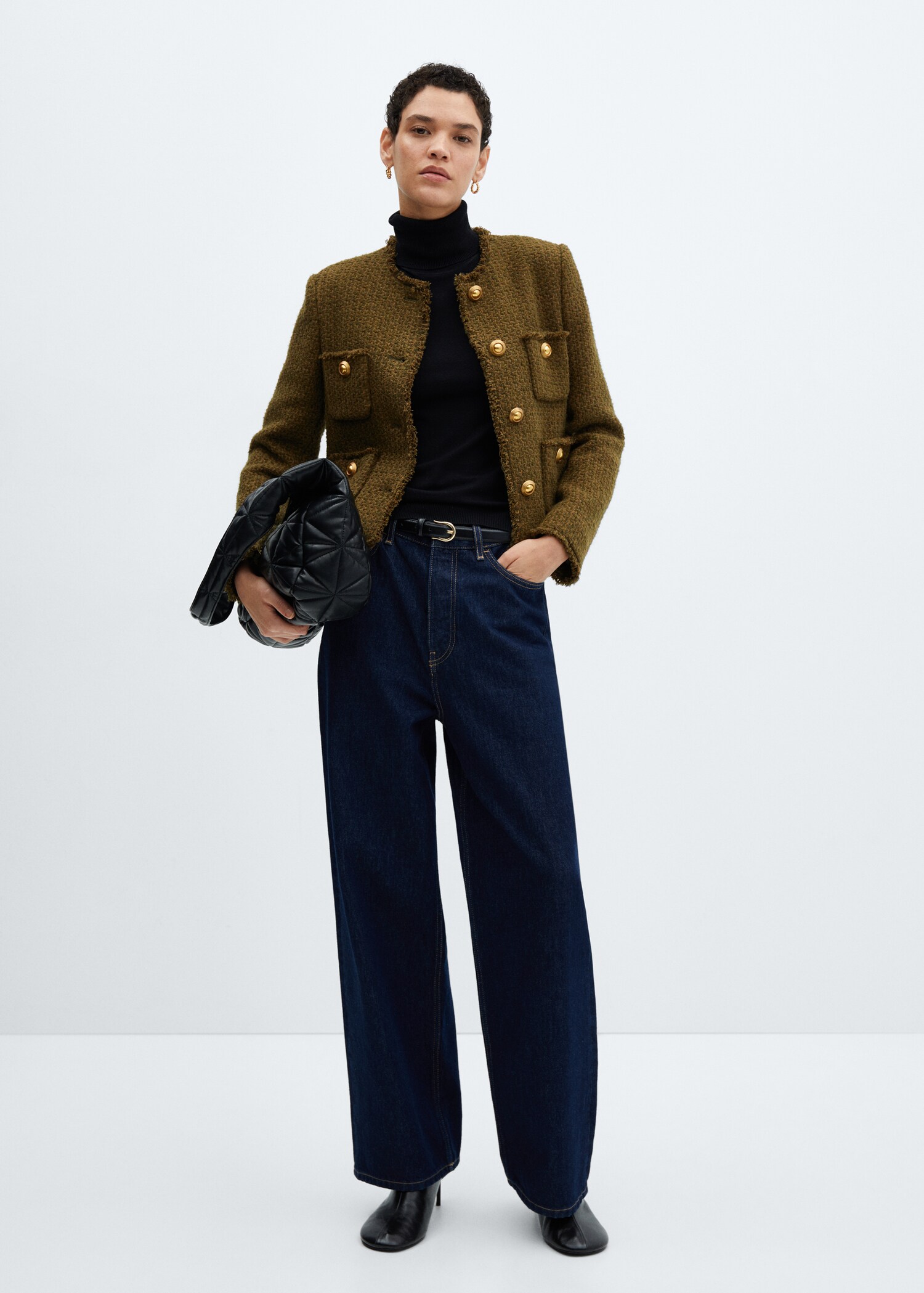 Pocket tweed jacket - General plane