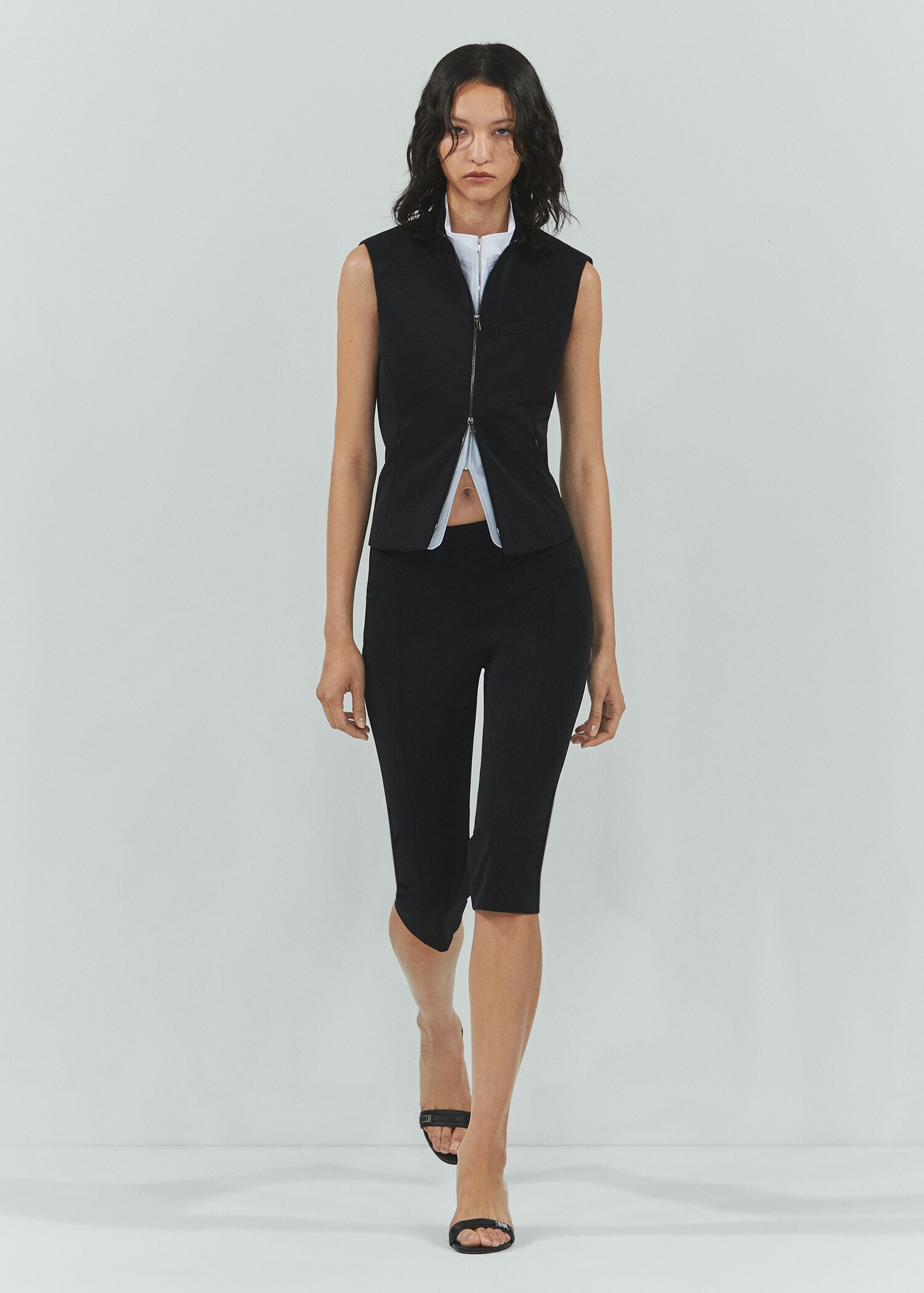 Zipper fitted vest - General plane