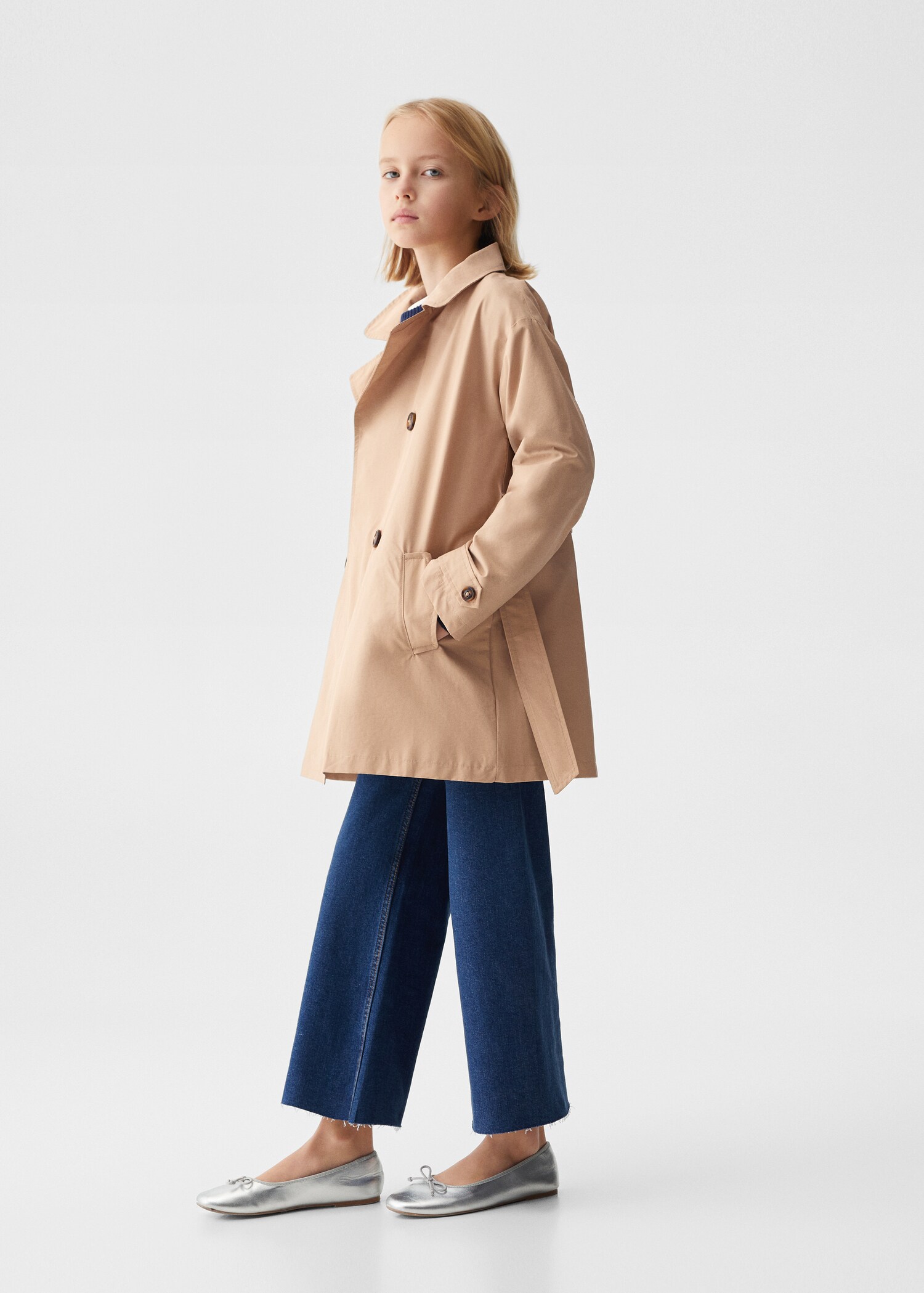 Belt gabardine trench - General plane