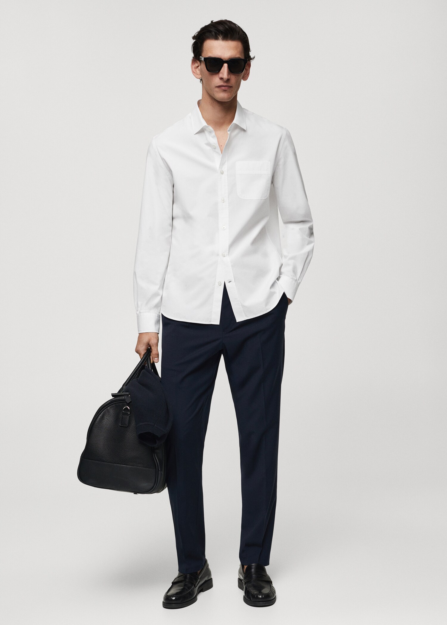 Poplin shirt with pocket - General plane
