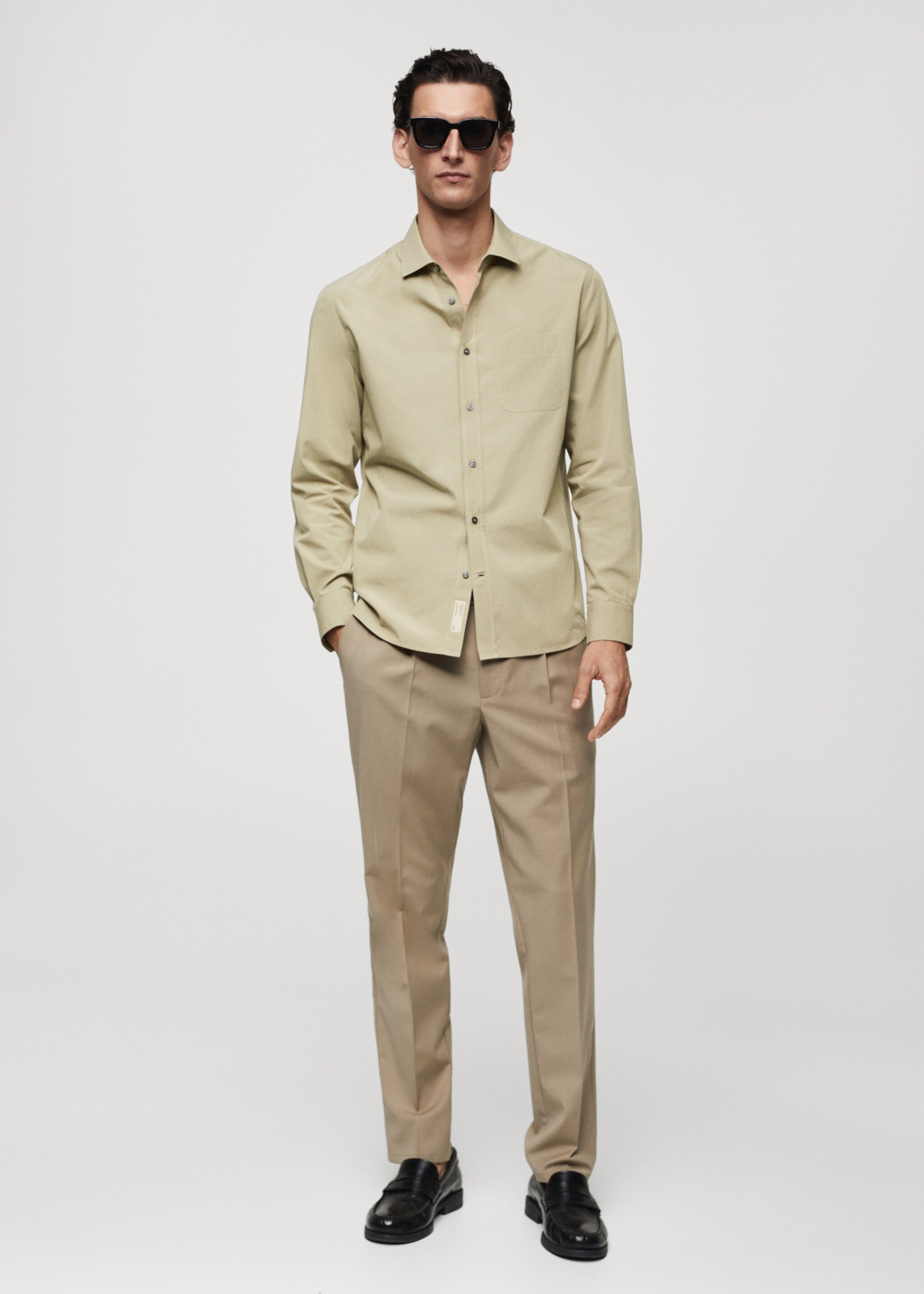 Camisa popelín bolsillo - Plano general