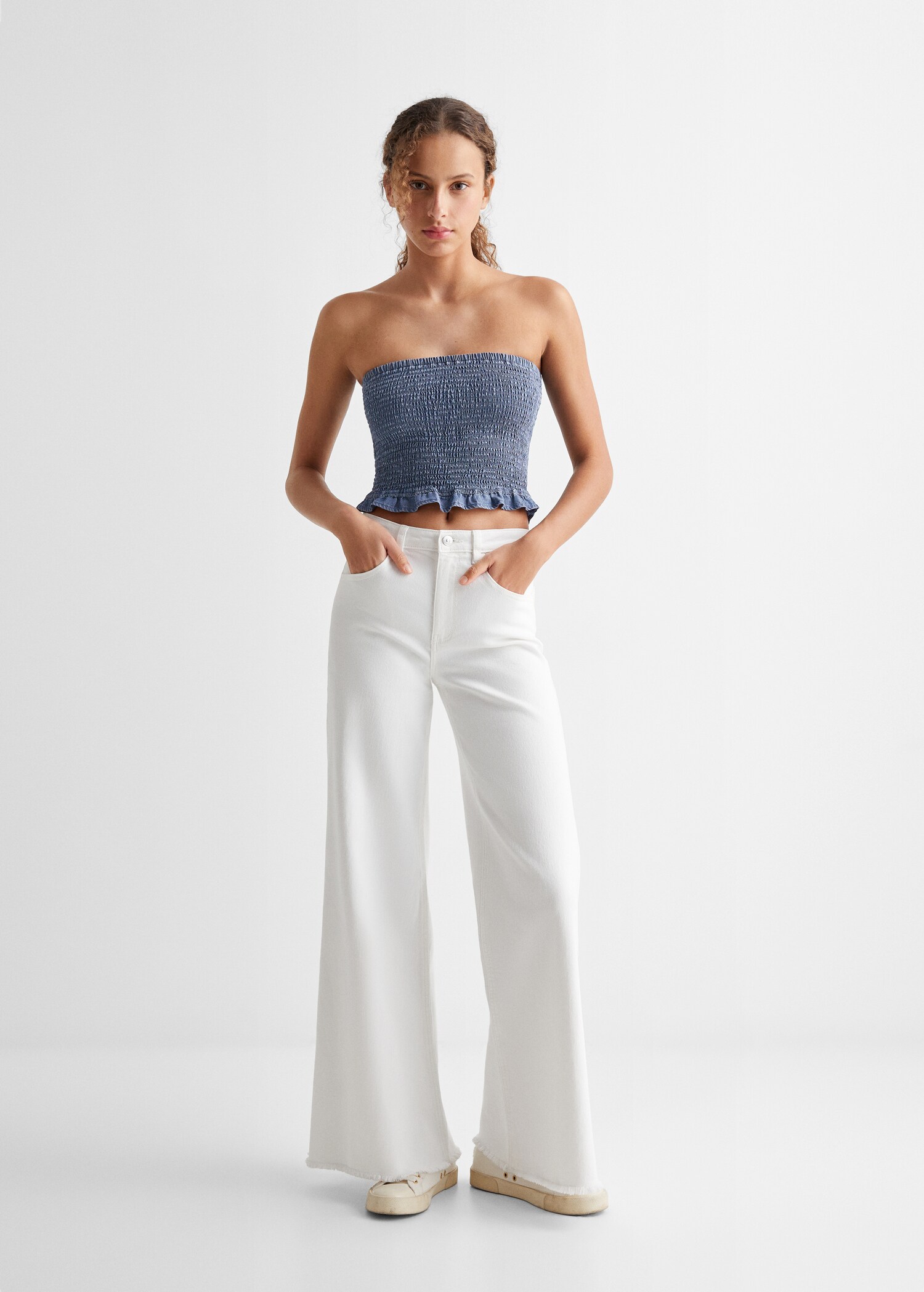 Bandeau top with trim - General plane