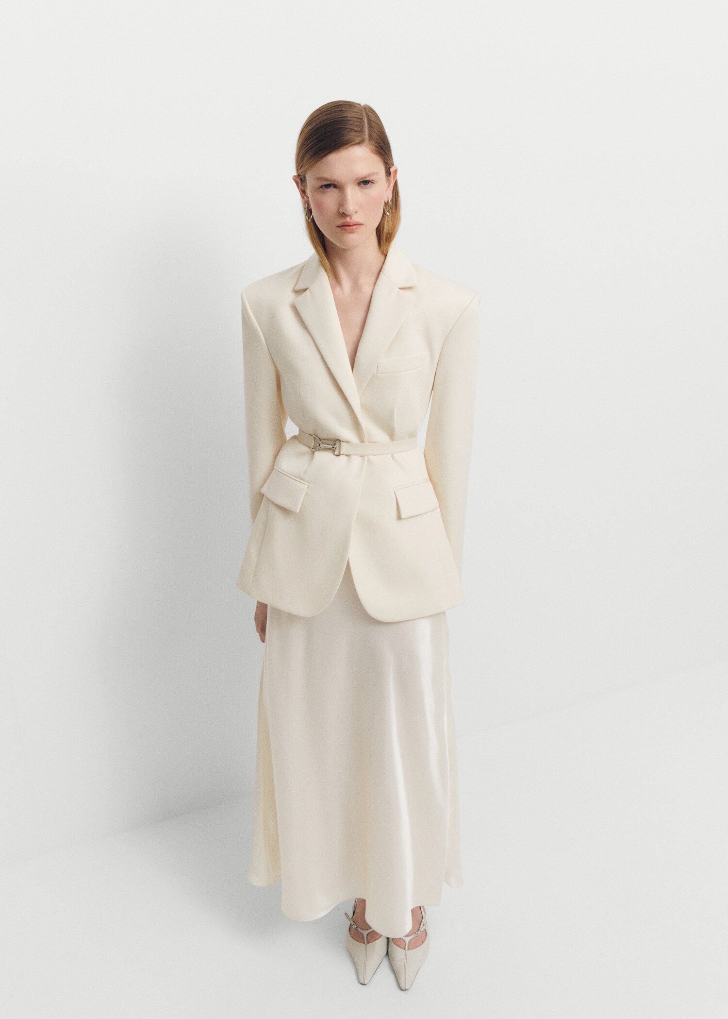 Belt structured blazer - General plane