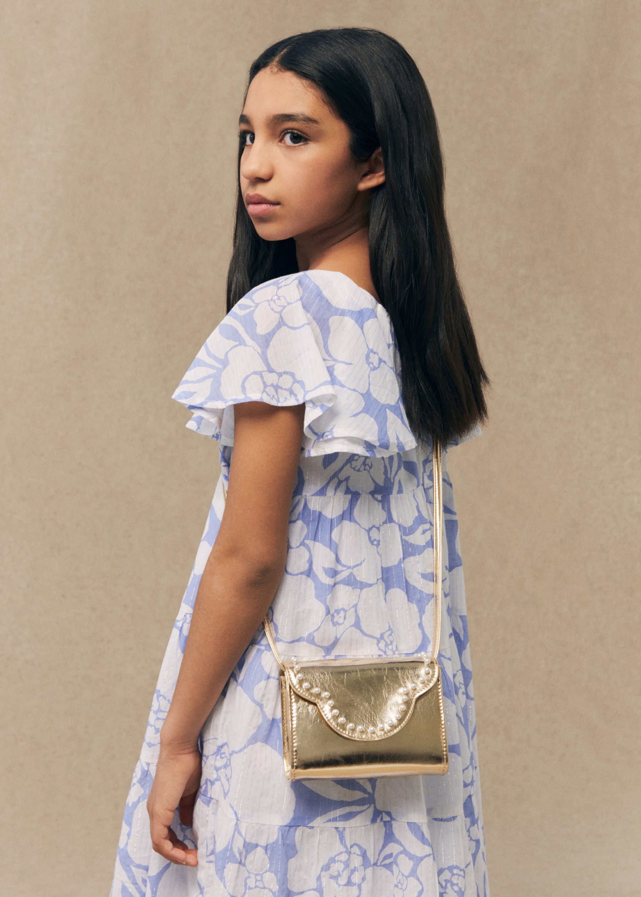 Metallic pearl bag - General plane, Gold. Ref: 67074769-00.