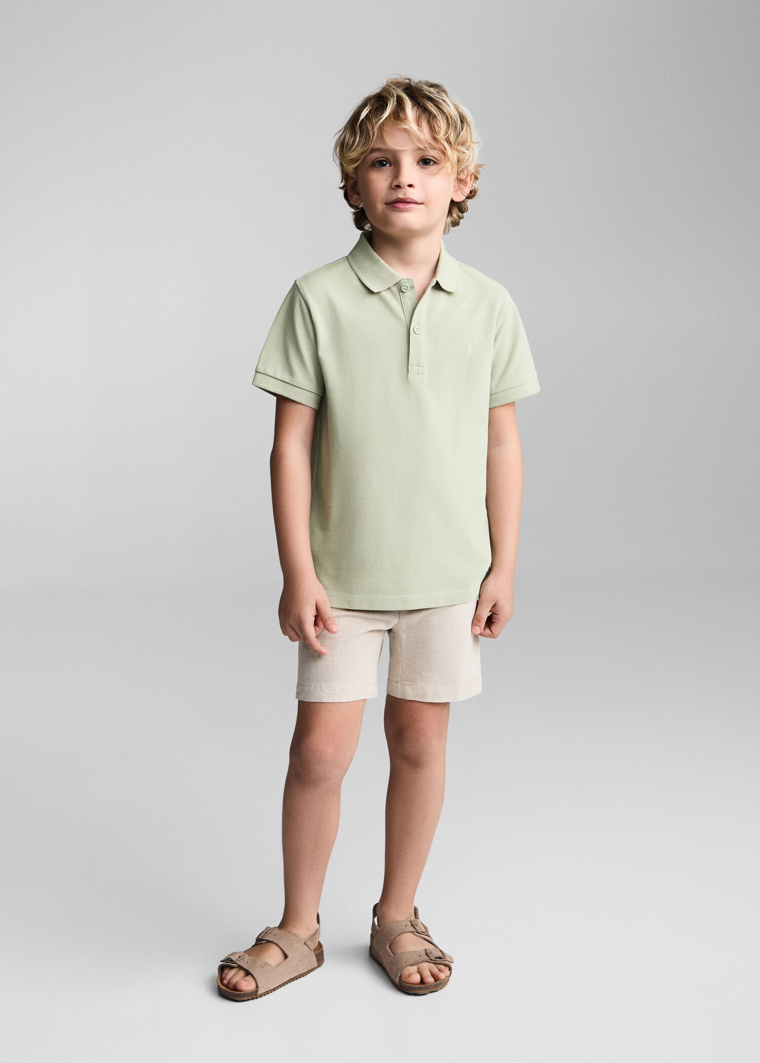 100% katoenen poloshirt - Overzichtstekening