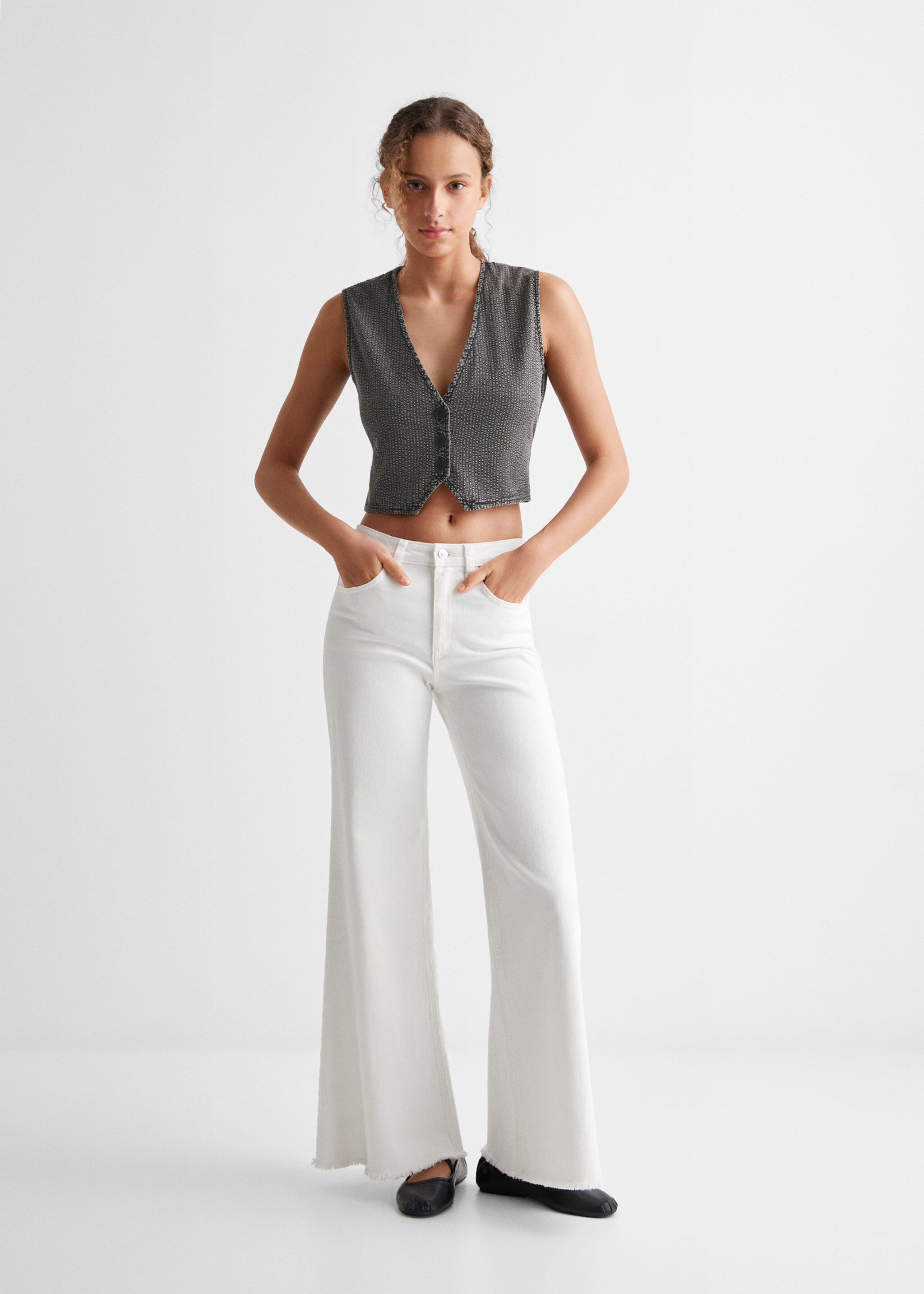Gilet crop bottoni - Piano generale