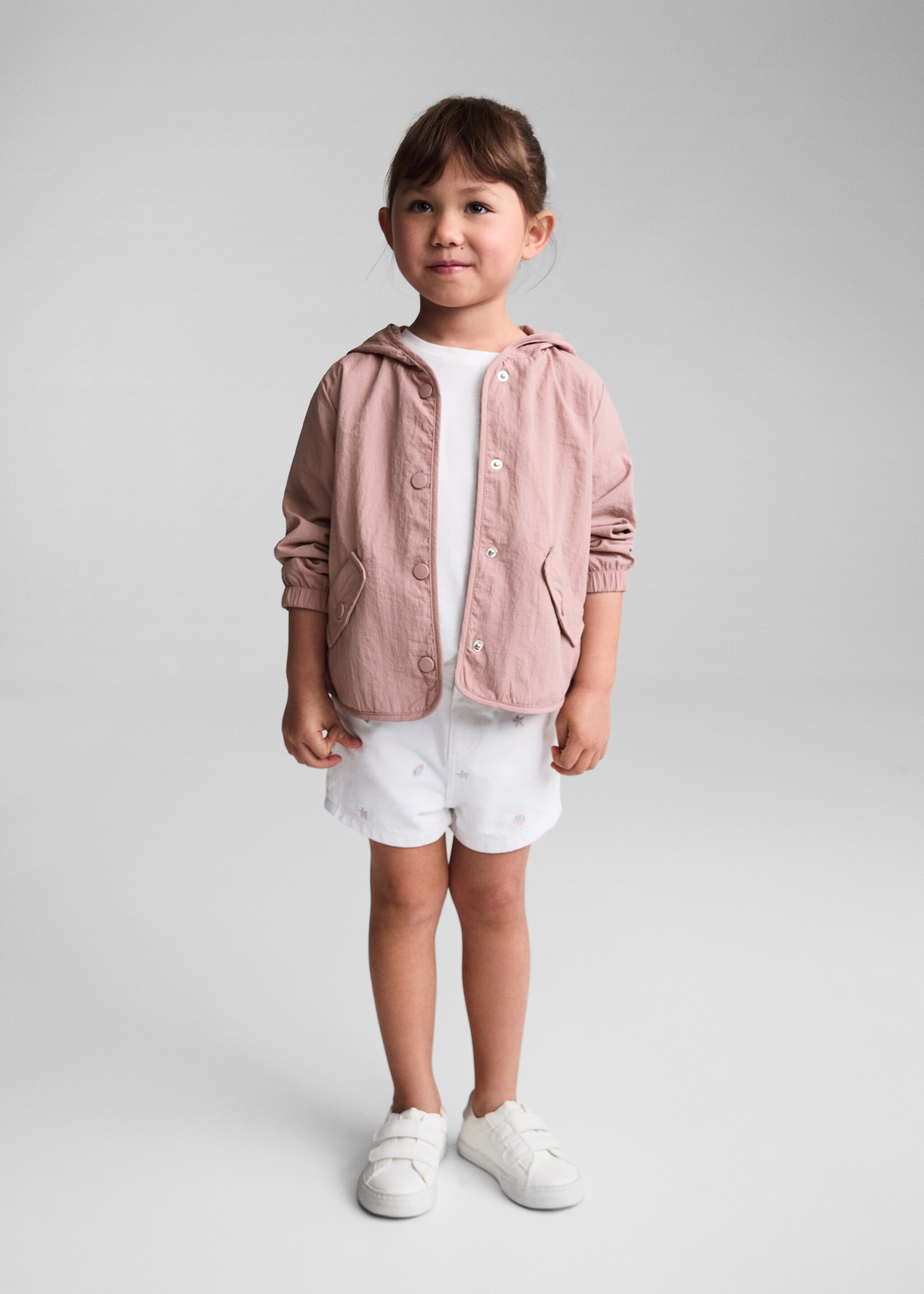 Jacke mit geknöpften Taschen - Allgemeine Ansicht, Rosa. Ref: 67075722-00.