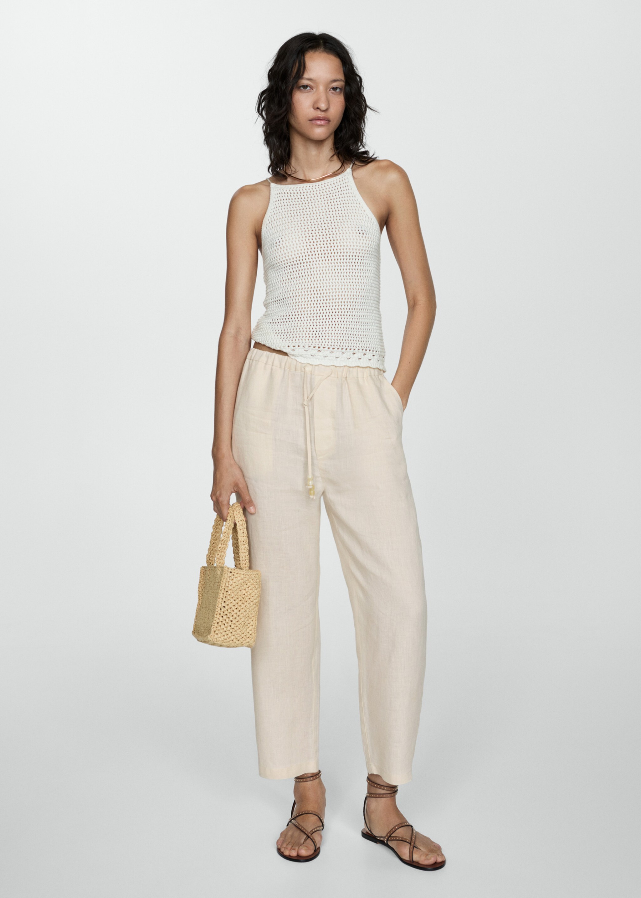 100% linen trousers - General plane
