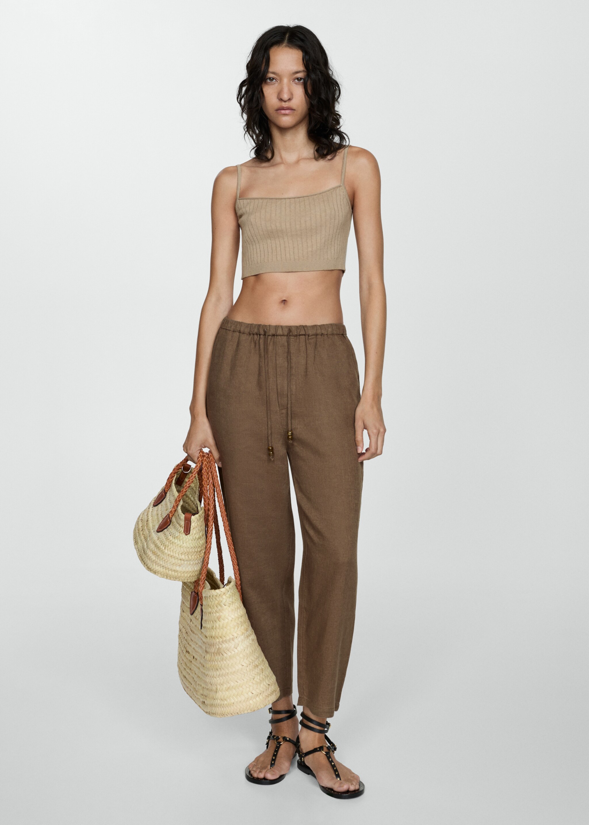100% linen trousers - General plane