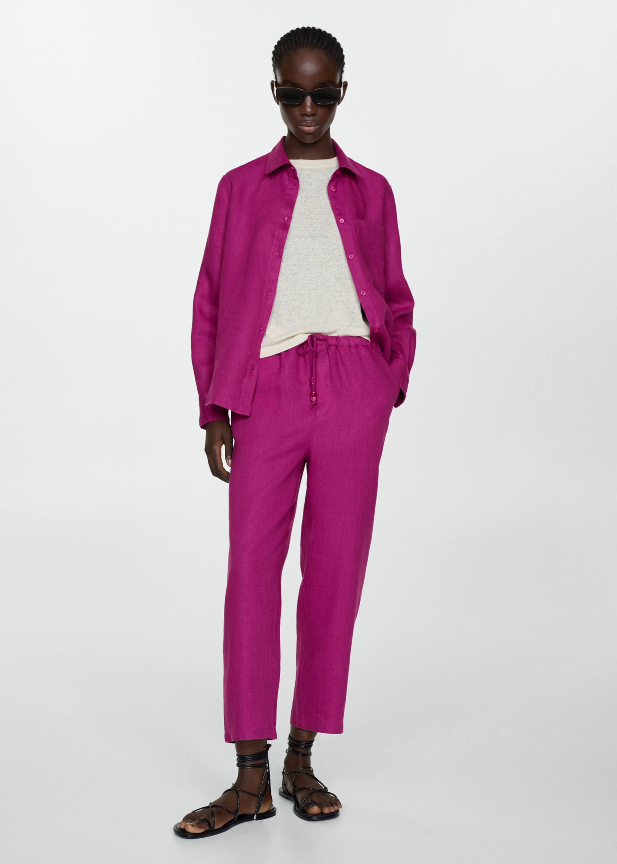 100% linen trousers - General plane
