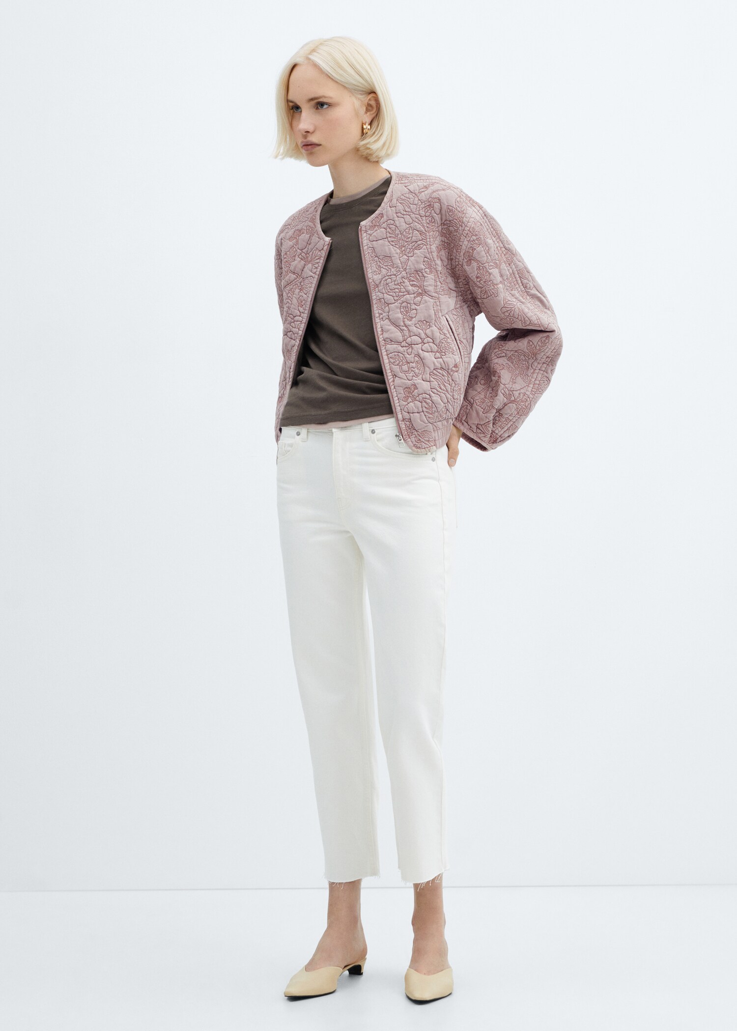 Chaqueta bordado floral - Plano general