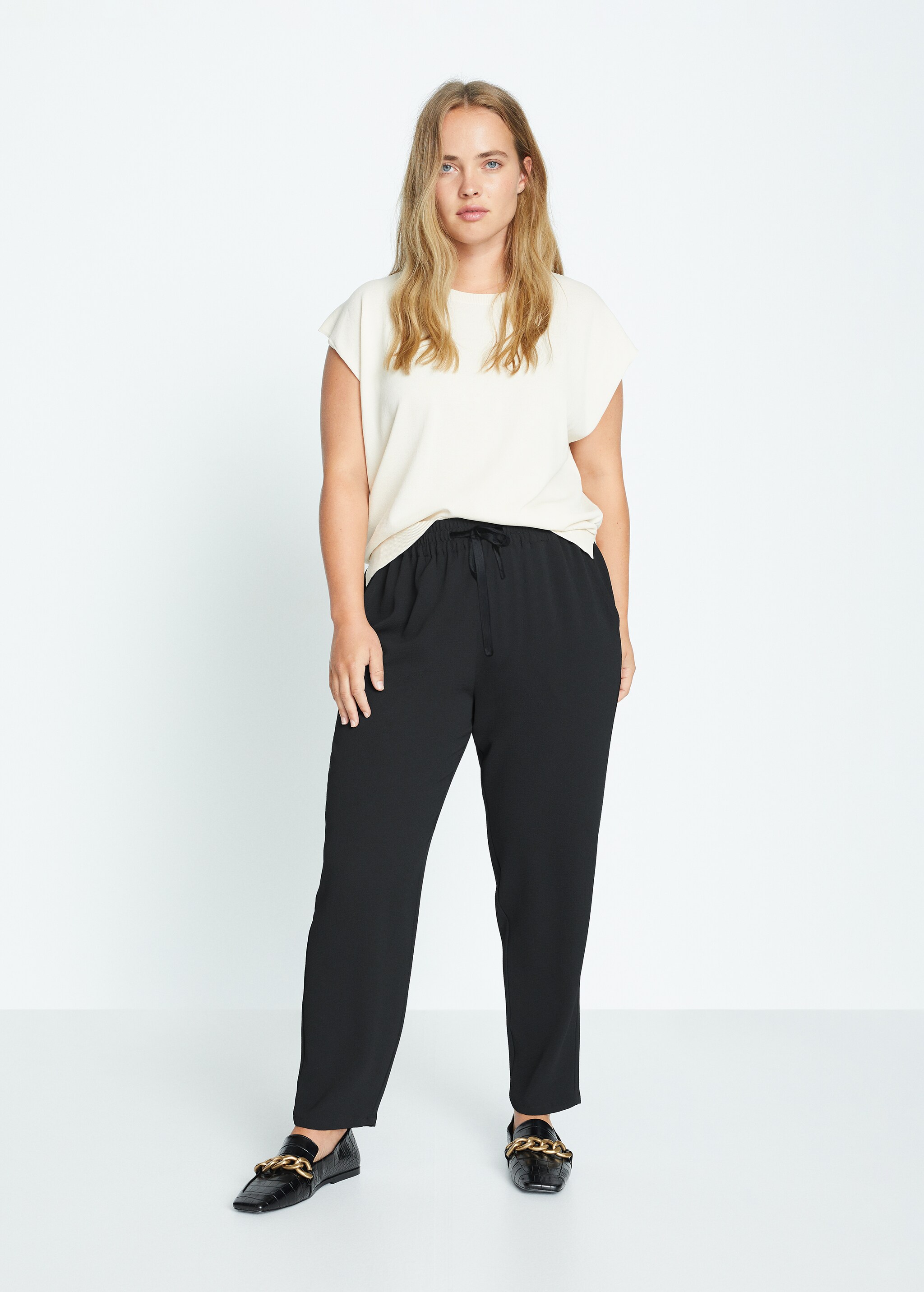 Drawstring baggy trousers - General plane