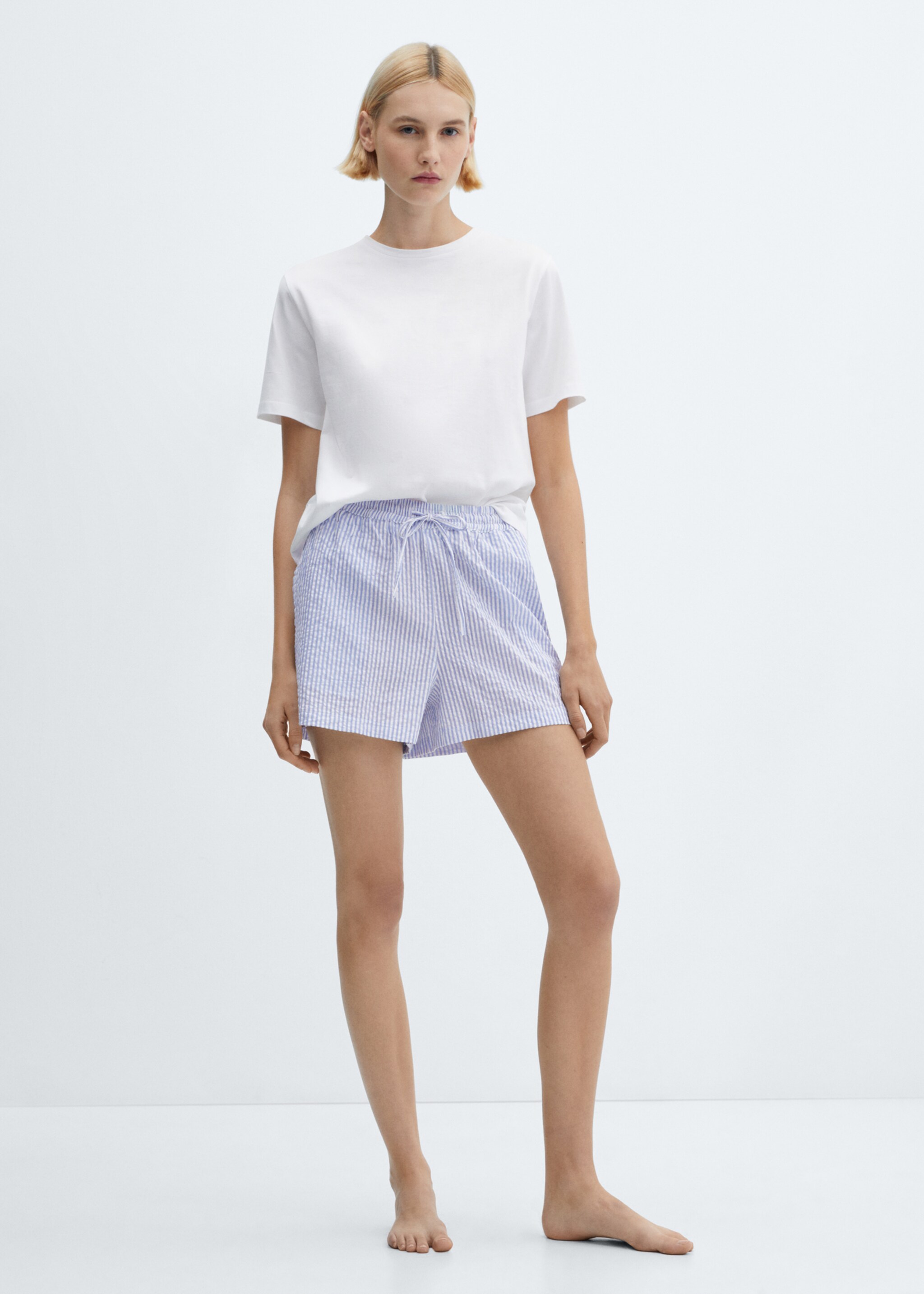 Two-piece striped cotton pyjamas - General plane, Blue. Ref: 67075979-00.