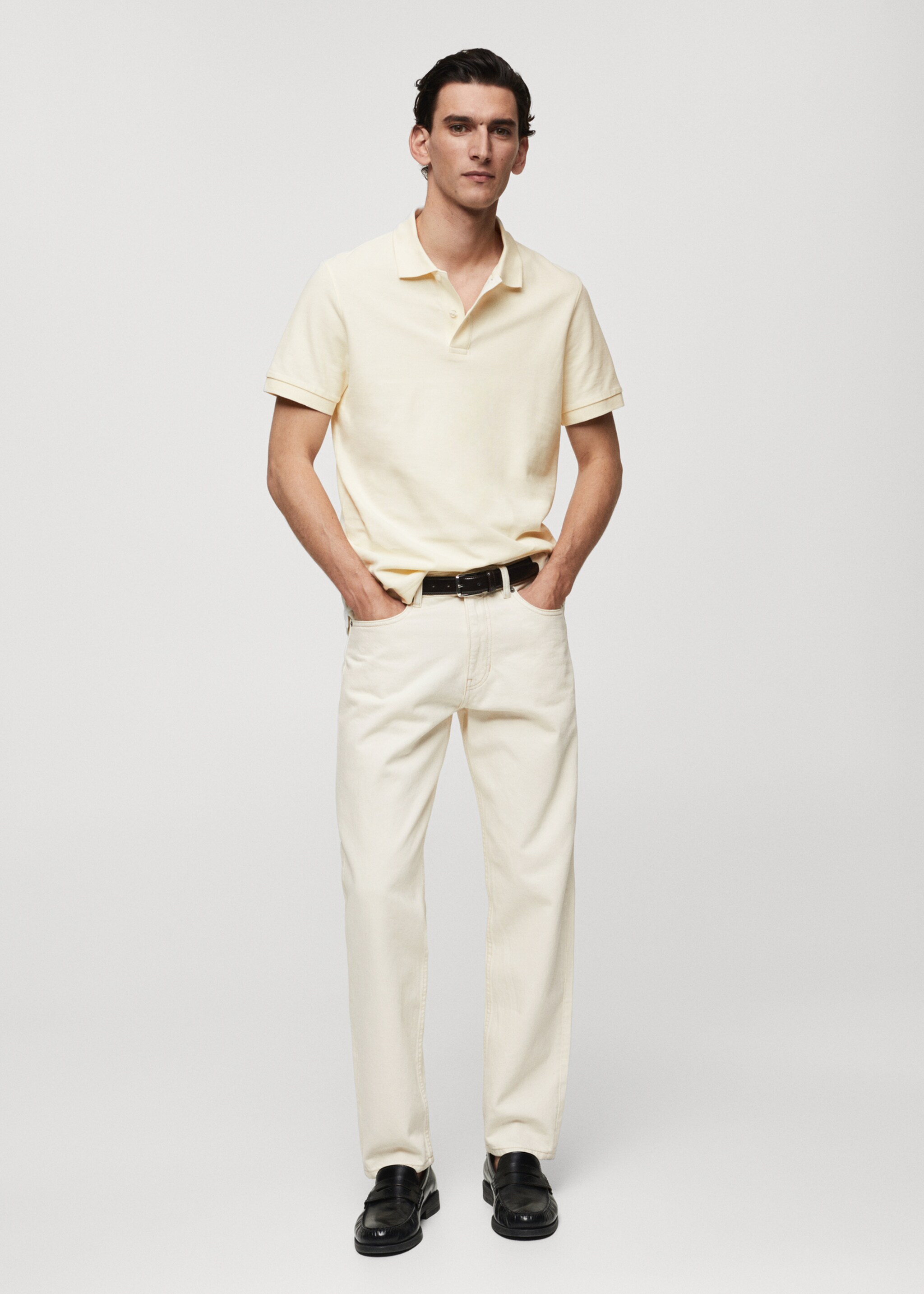 100% cotton pique polo shirt - General plane