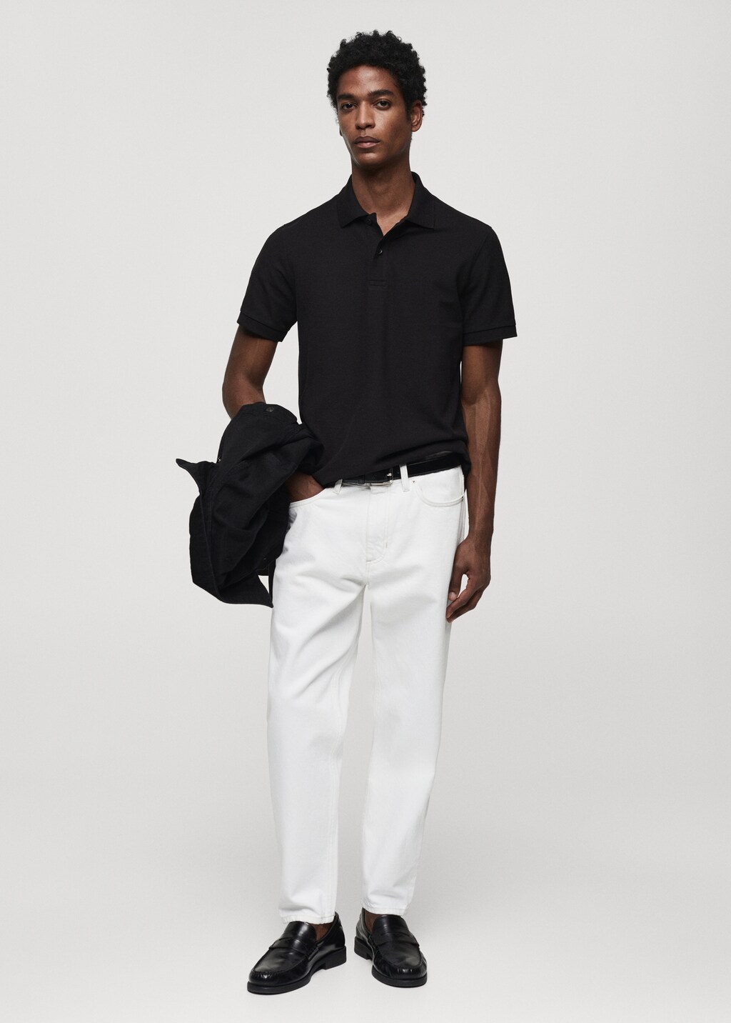 GQ1013◇NEAT : Cotton Pique Tapered◇46◇ Cotton Piqué Polo Shirt