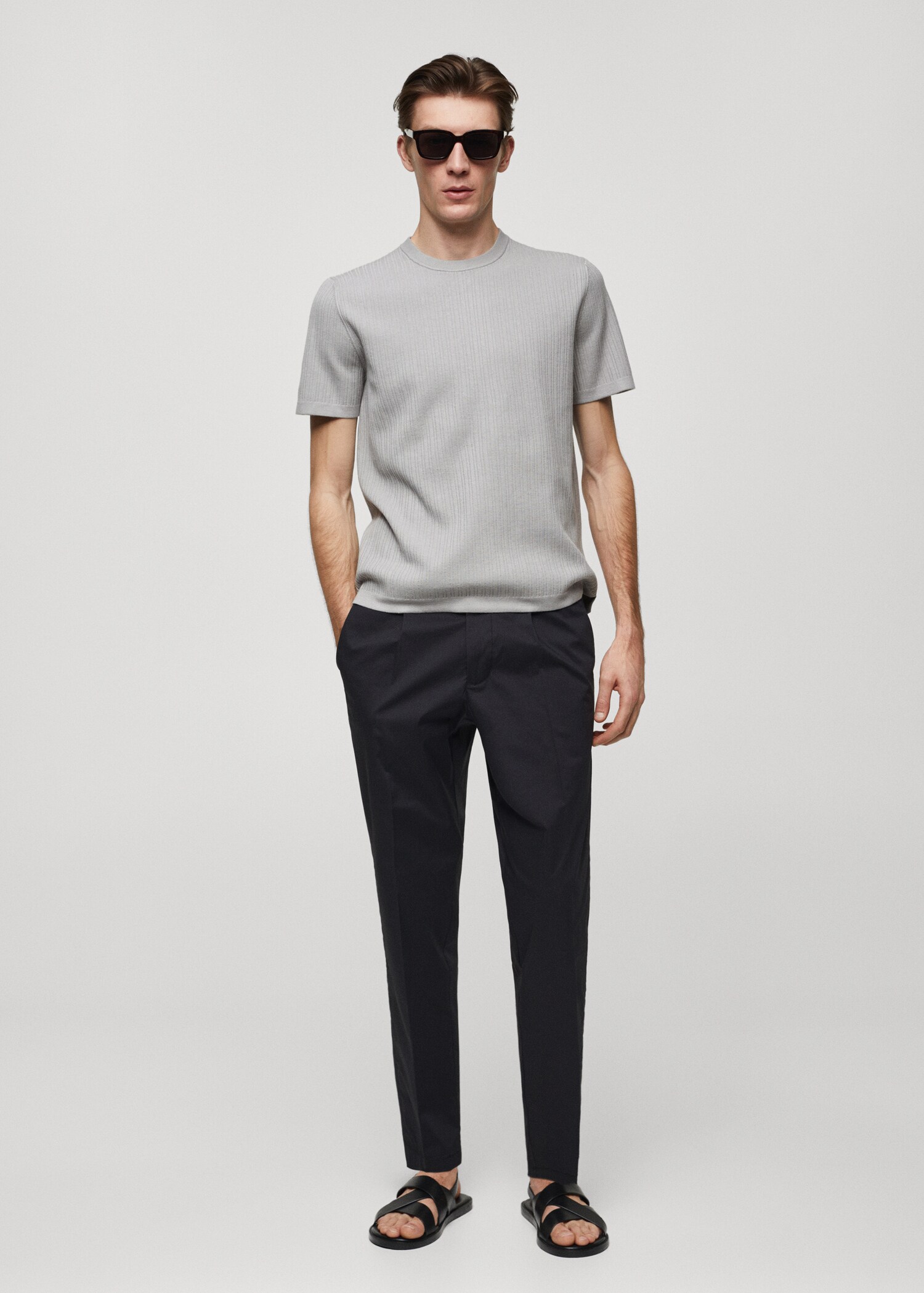 Ribbed  knit t-shirt - General plane