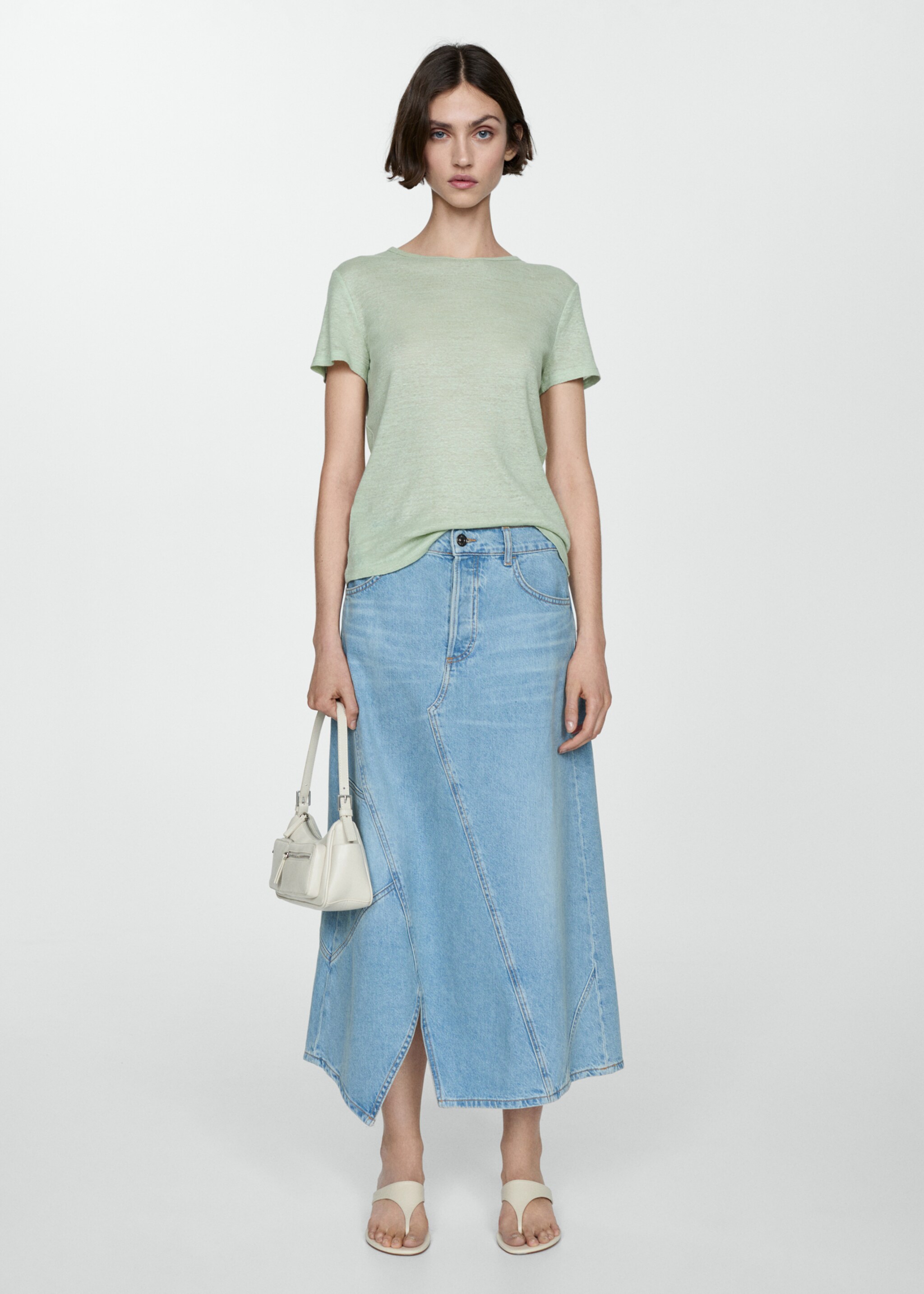 Short-sleeved linen t-shirt - General plane