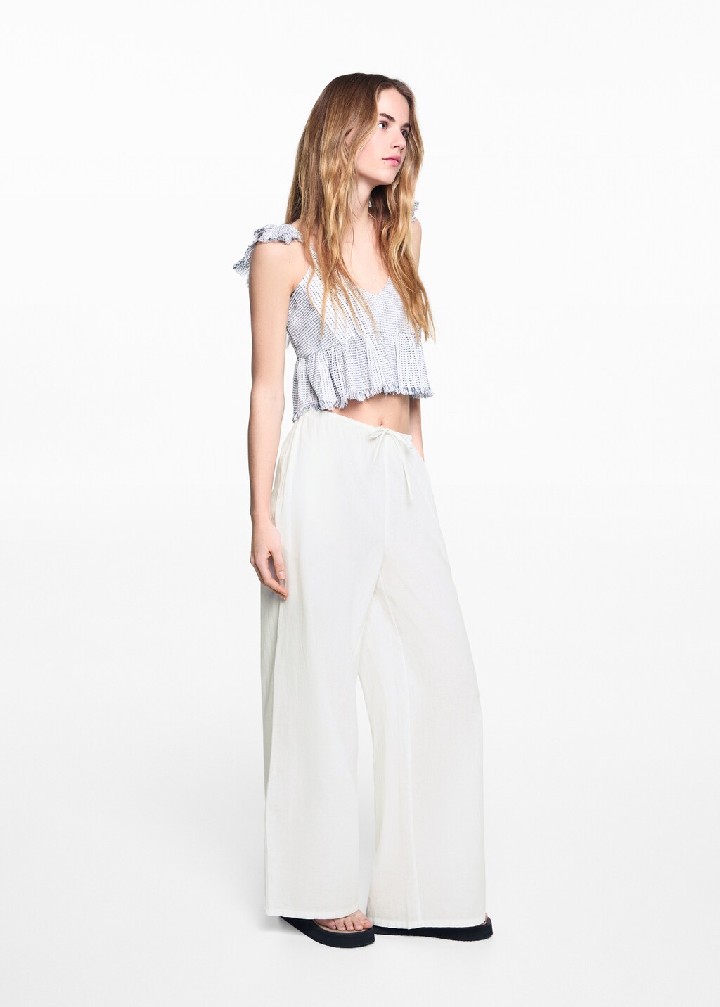 パンツ FEELS LINEN SLACKS LINEN SLACKS BLACK – FEELS.