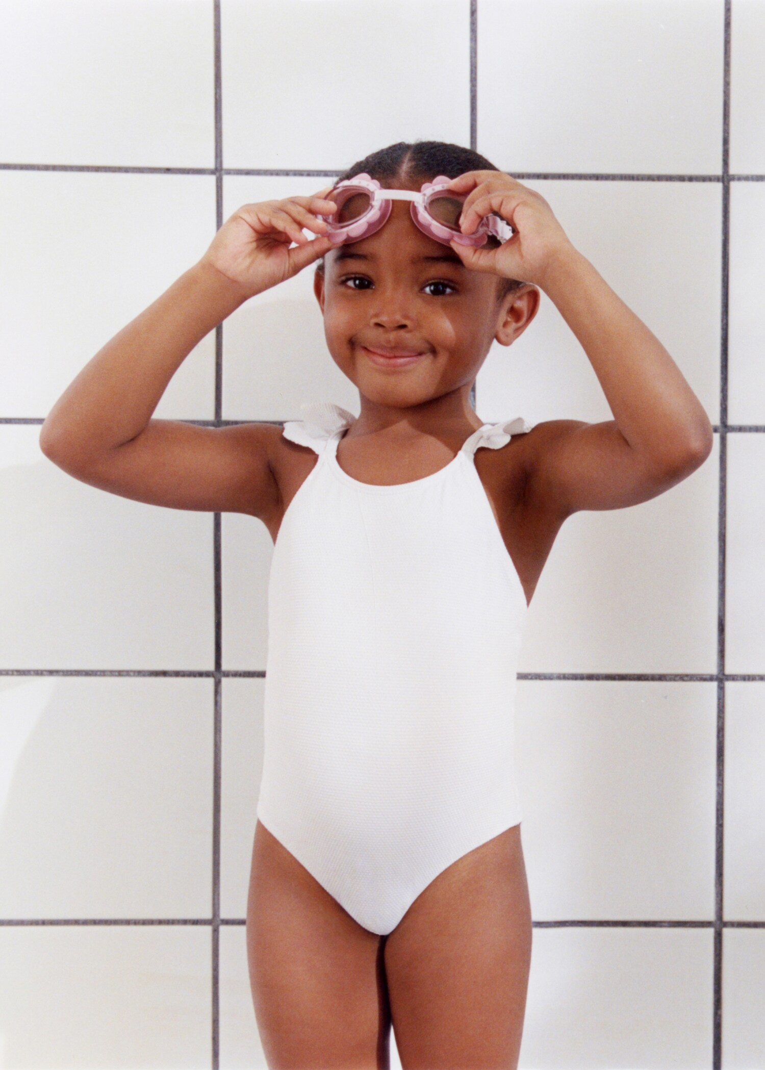 Texture ruffle swimsuit - General plane