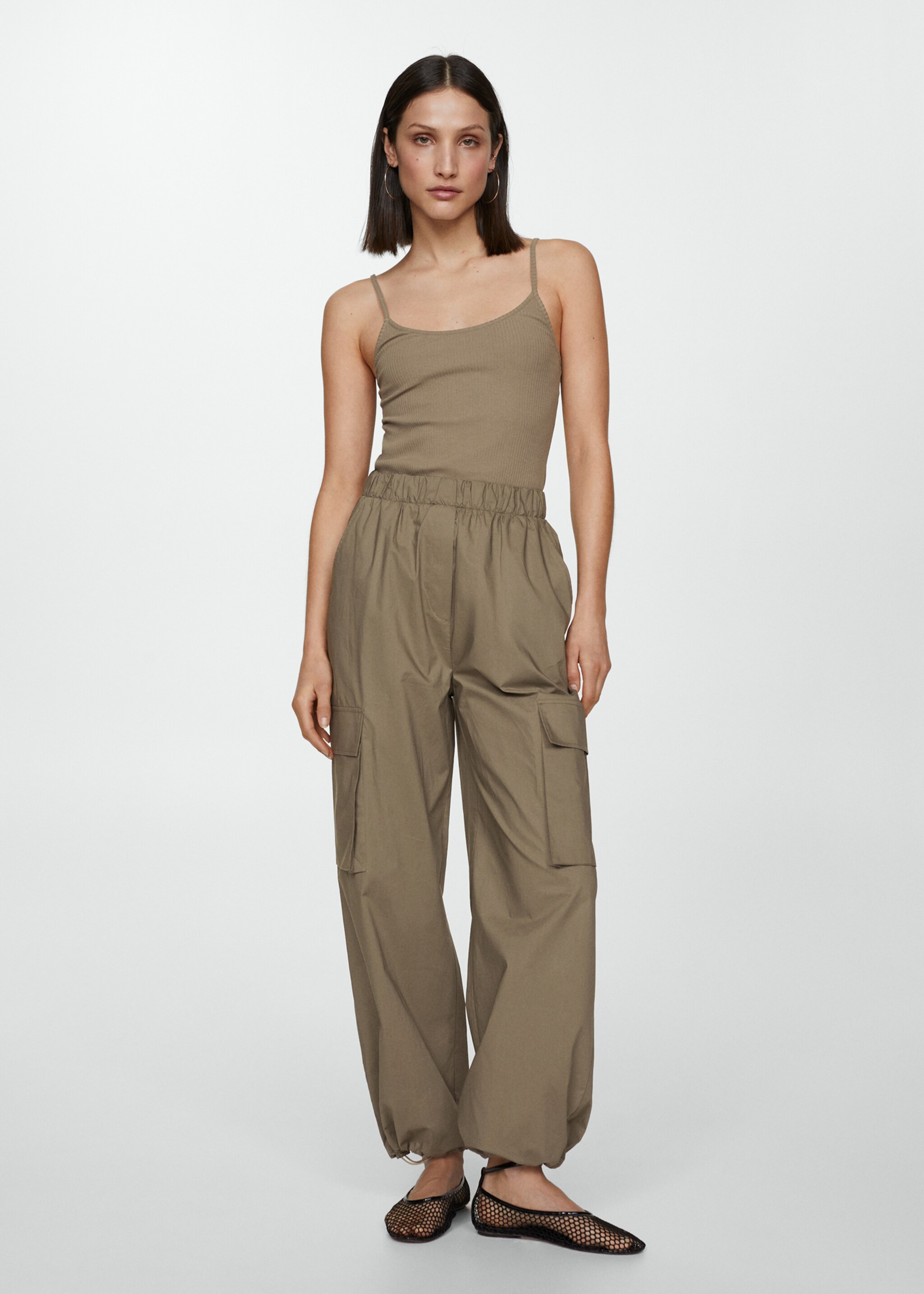 Fallschirm-Jumpsuit mit Trägern - Allgemeine Ansicht