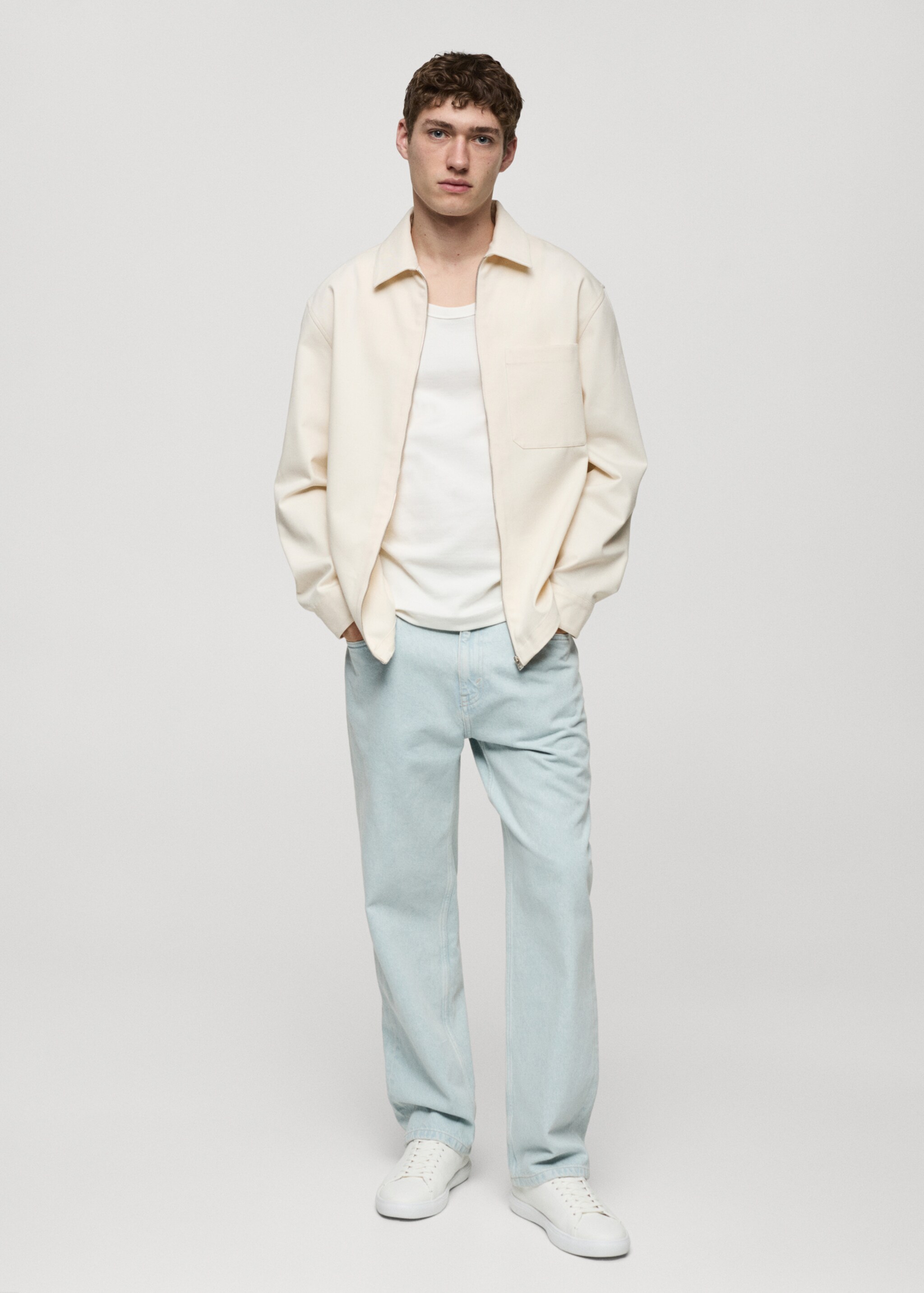 Relaxed-fit washed-effect jeans - General plane