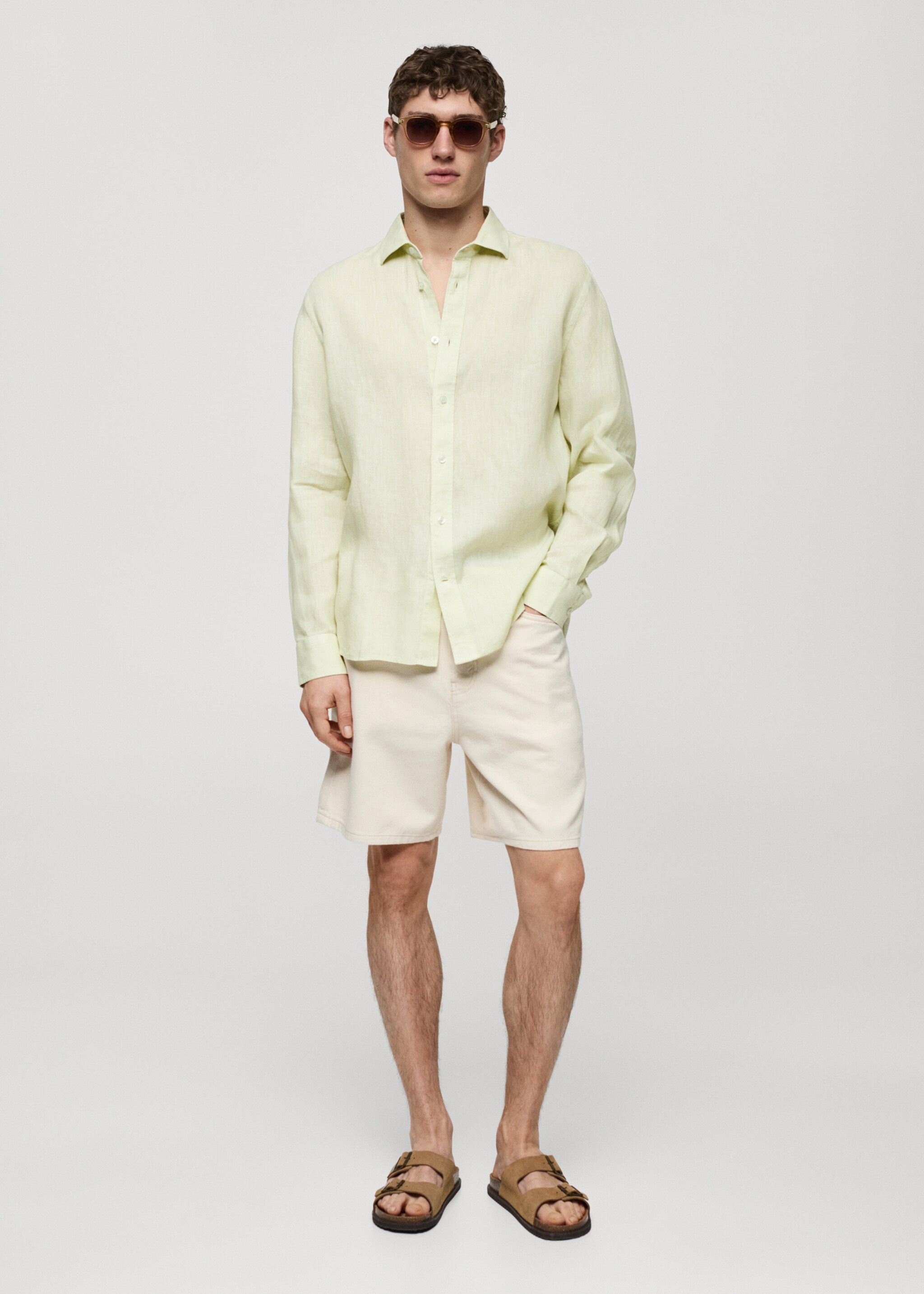 Chemise classic-fit 100 % lin - Plan général