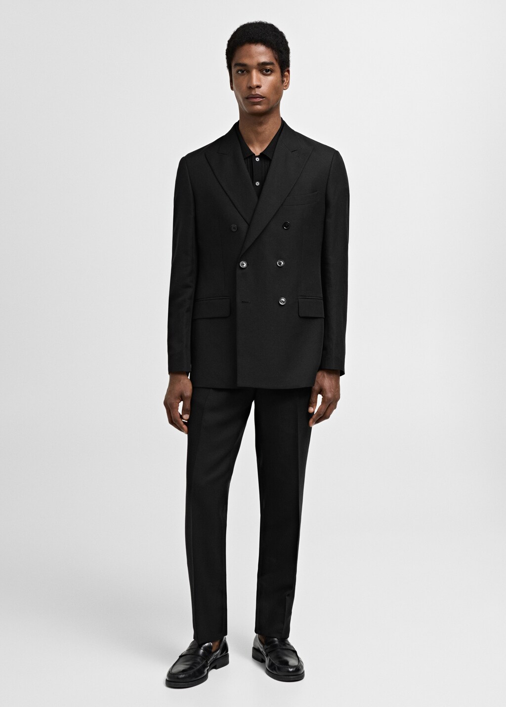 ジャケット・アウター Collarless Double Breasted Suit Jacket ASOS DESIGN collarless double breasted boxy suit jacket in