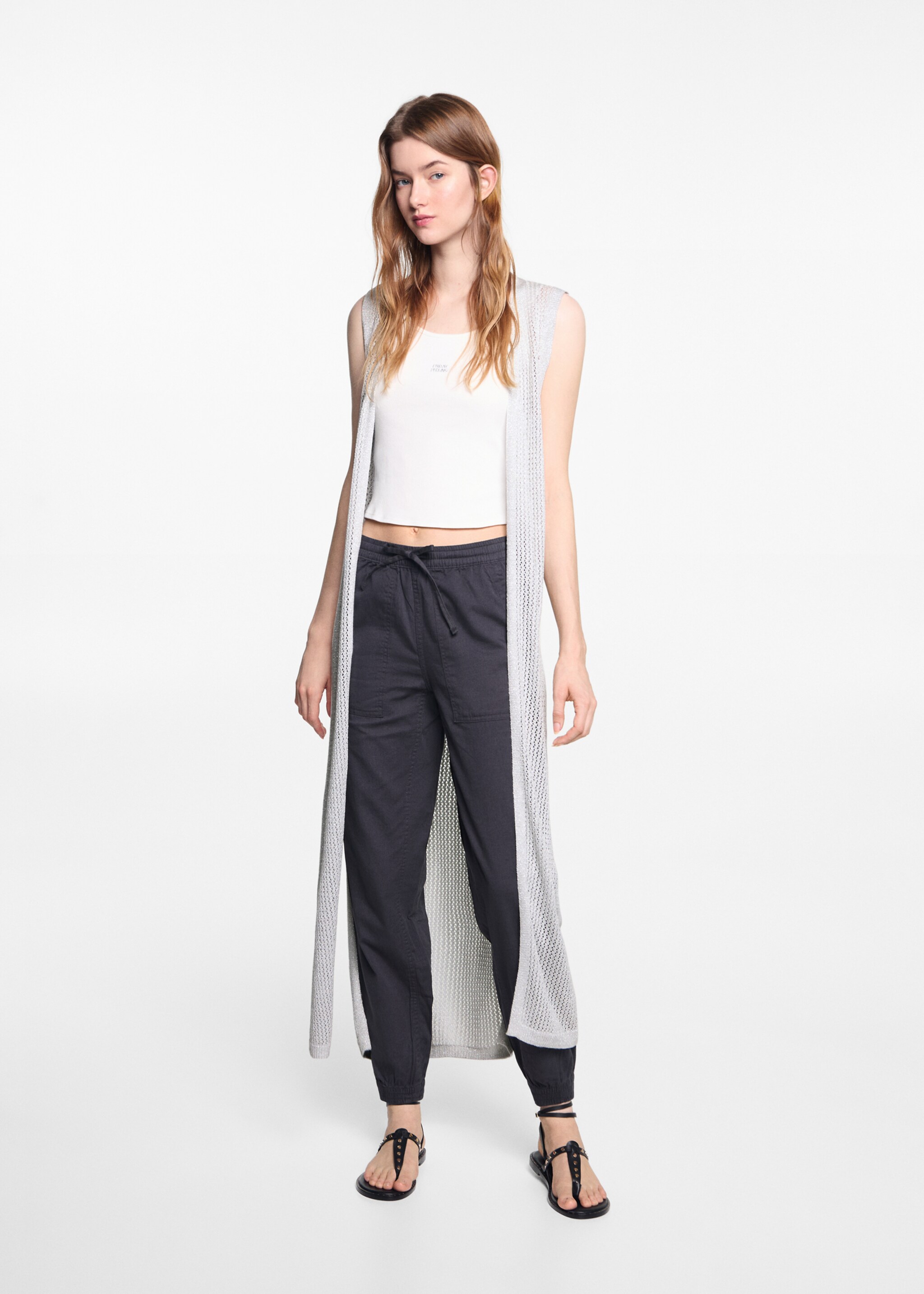 Openwork lurex vest - General plane