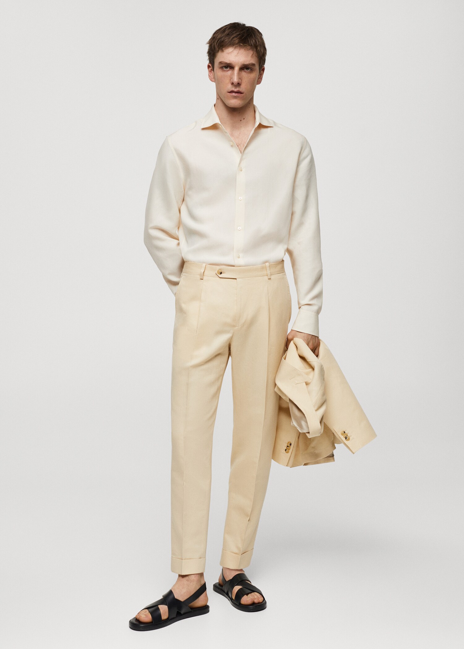 Slim-fit Tencel linen shirt - General plane